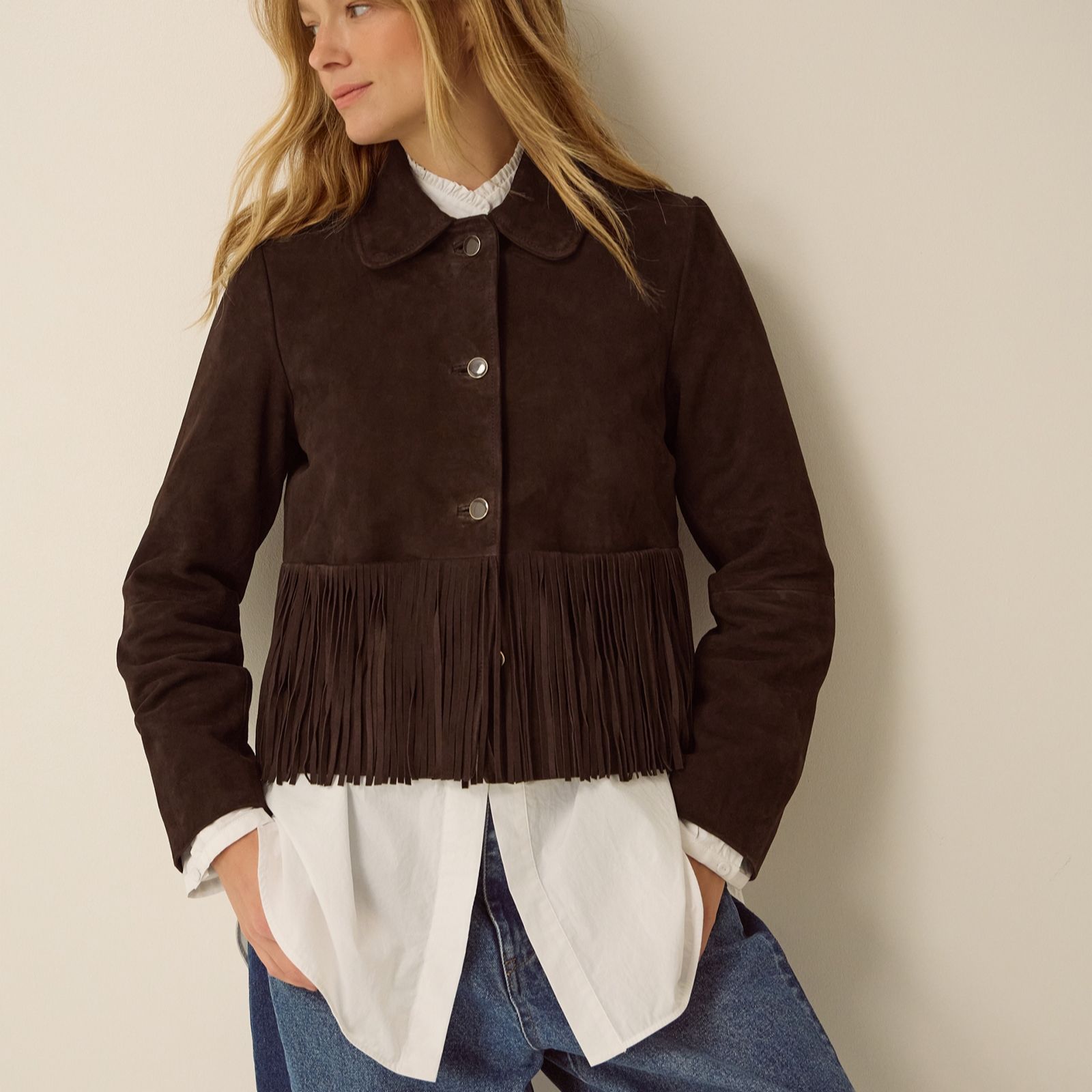 Monsoon Maude Suede Jacket