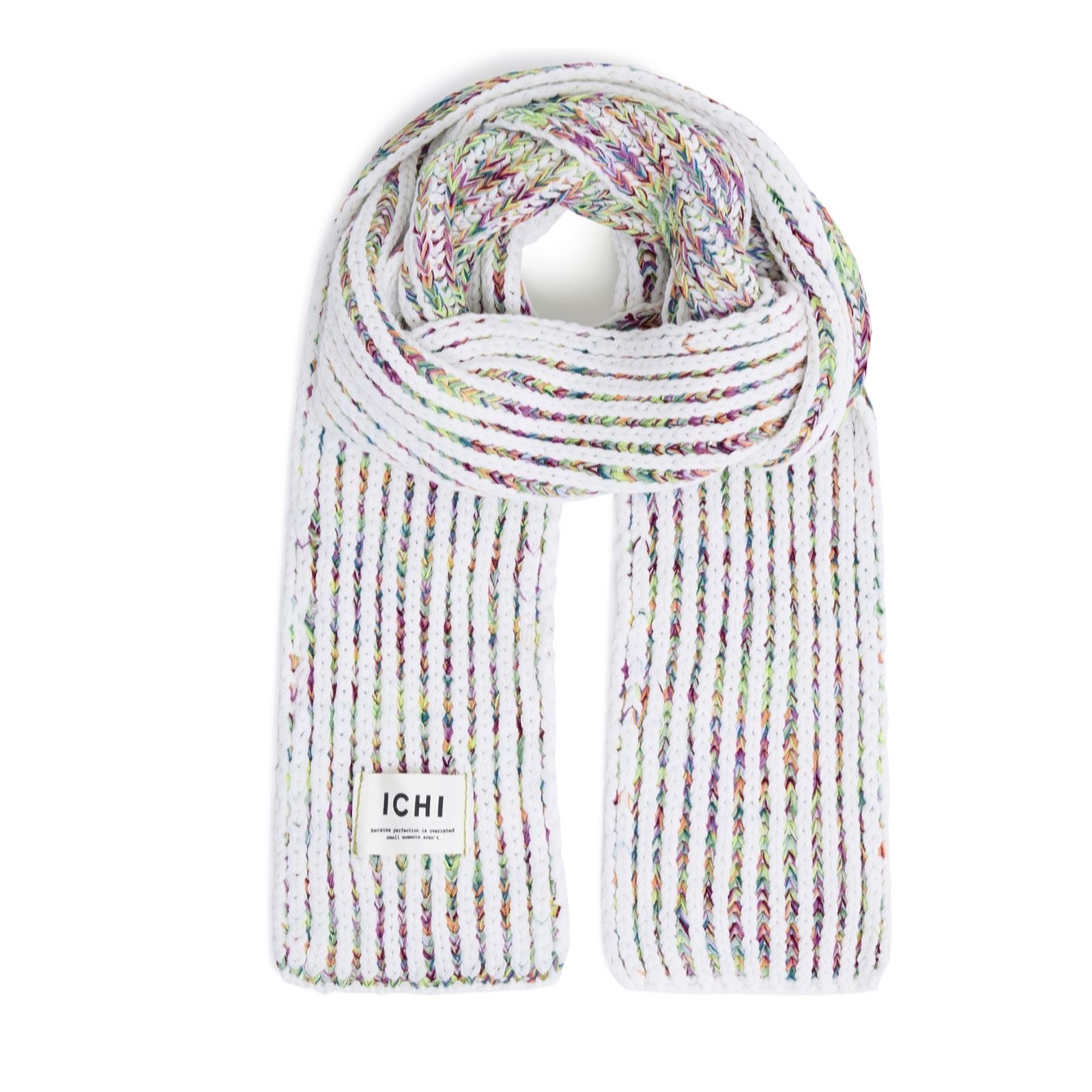 ICHI Anil Ribbed Knitted Scarf