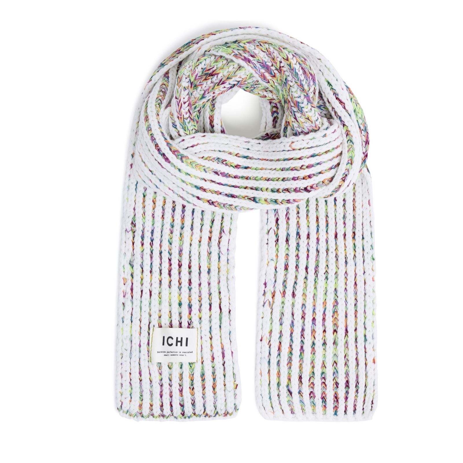 ICHI Anil Ribbed Knitted Scarf