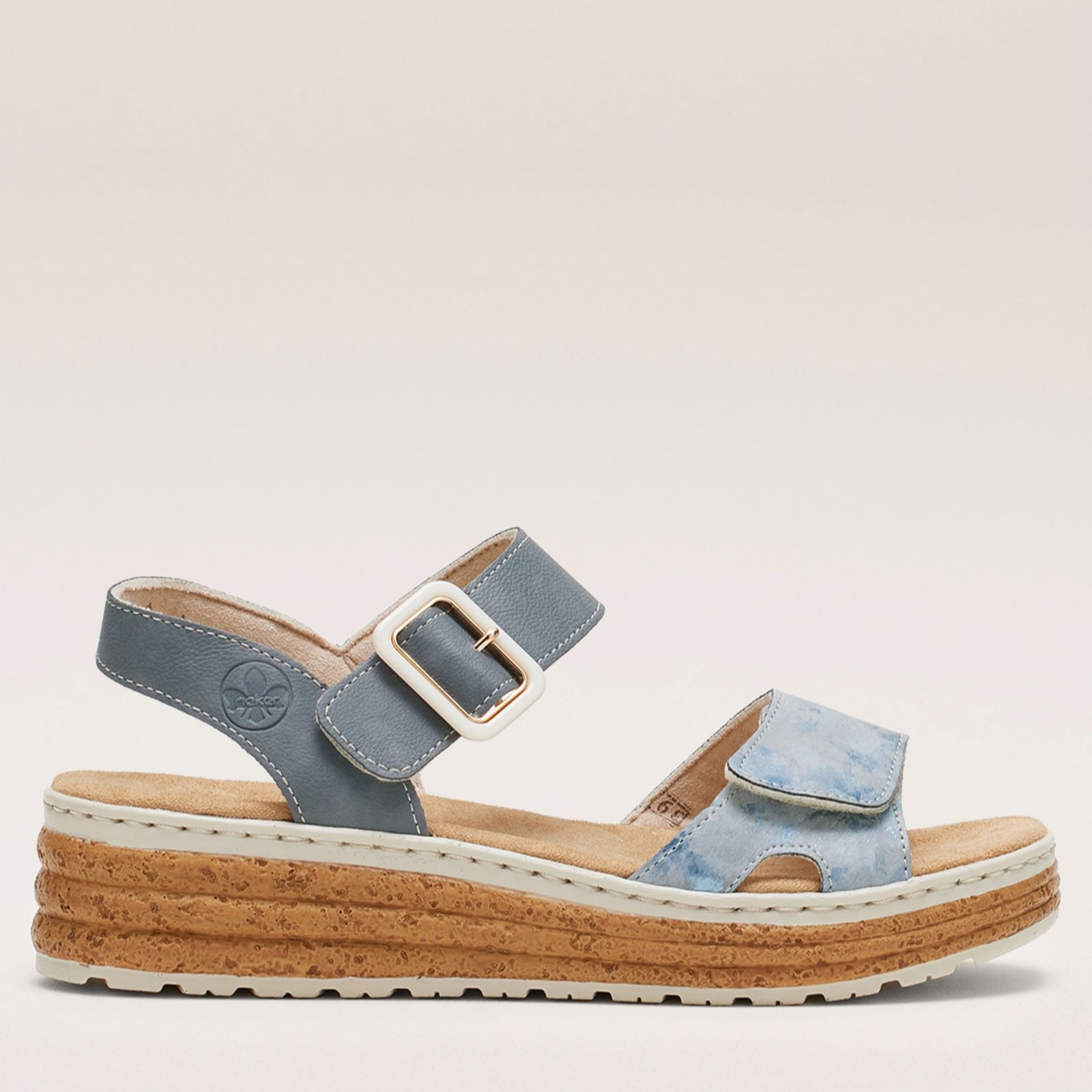 Rieker Double Strap Flatform Sandal