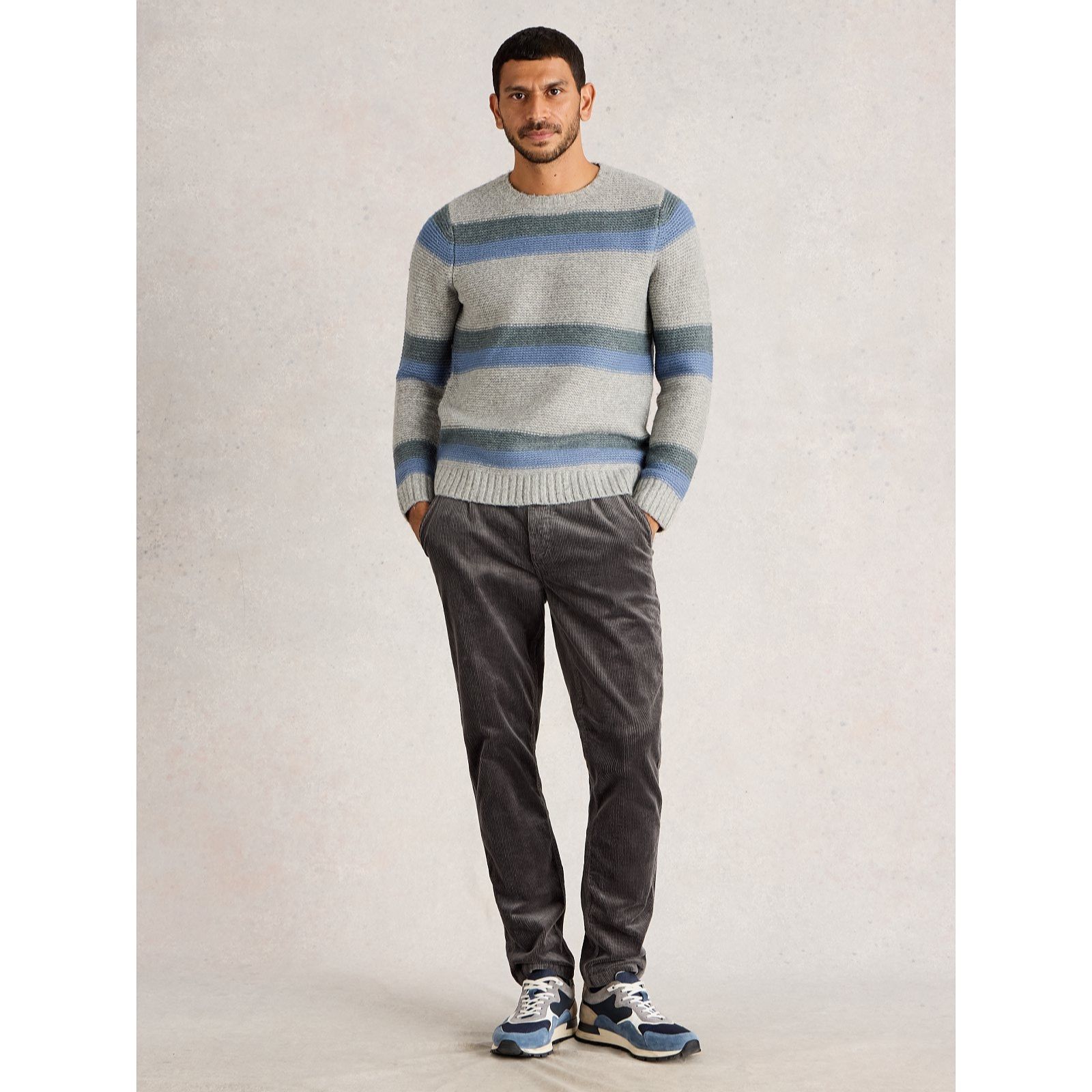 White Stuff Men's Breton Stripe Crew Neck Jumper