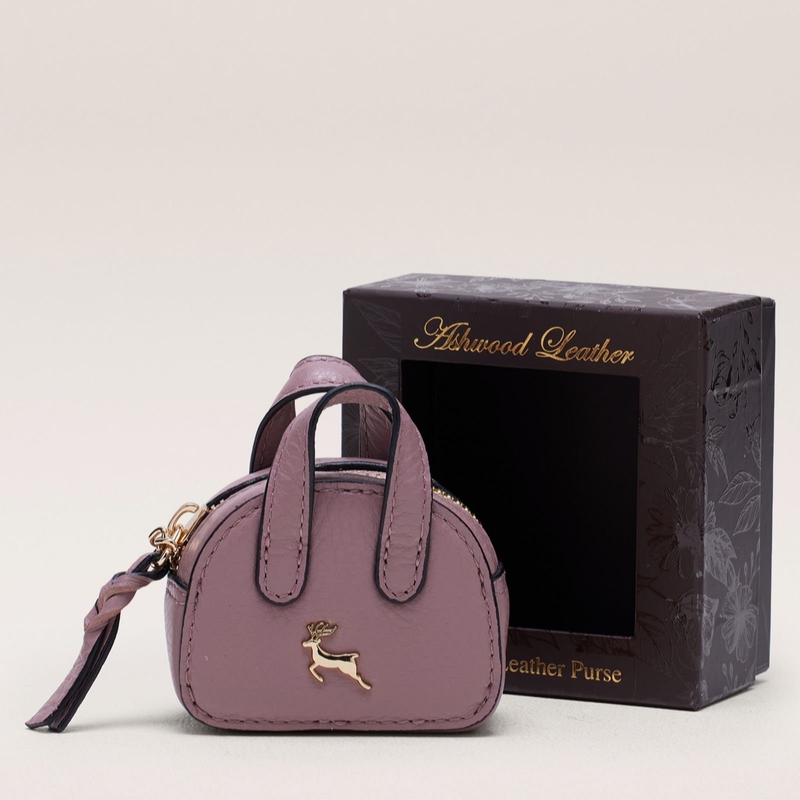 Ashwood Leather Mini Handbag Charm