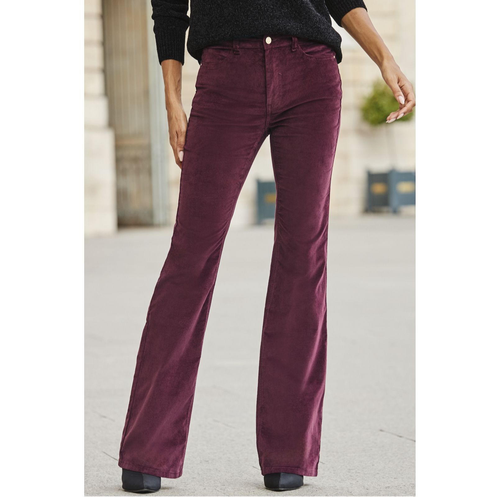 Sosandar Velvet Kickflare Trousers