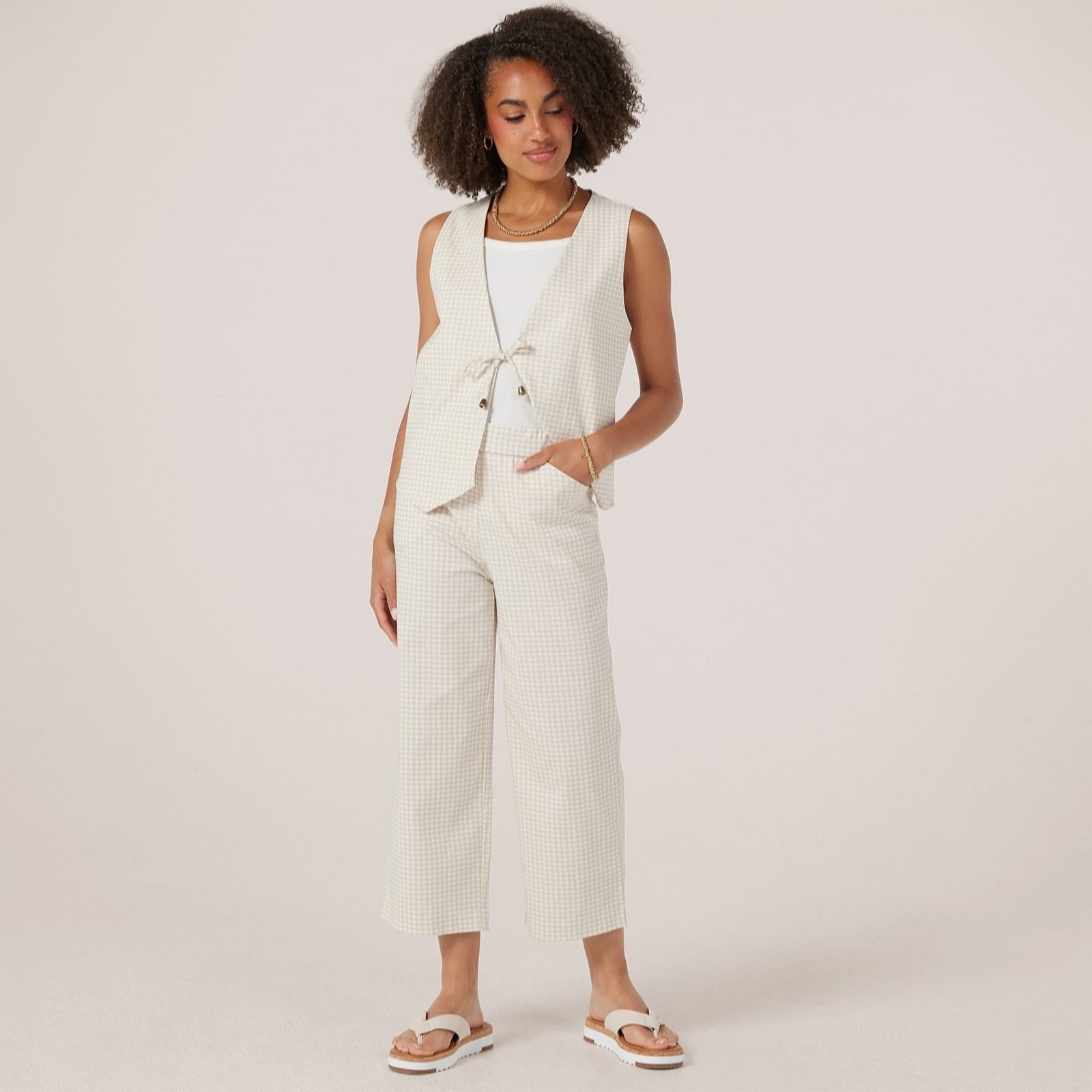 Kim & Co Soft Millennium Harper Straight Cropped Petite Trousers