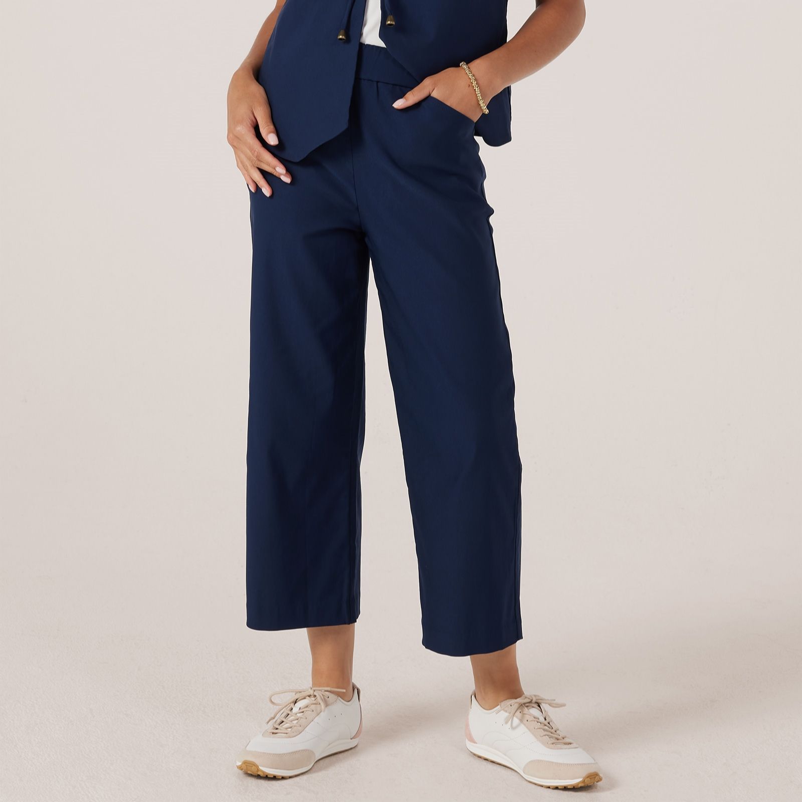 Kim & Co Soft Millennium Harper Straight Cropped Petite Trousers