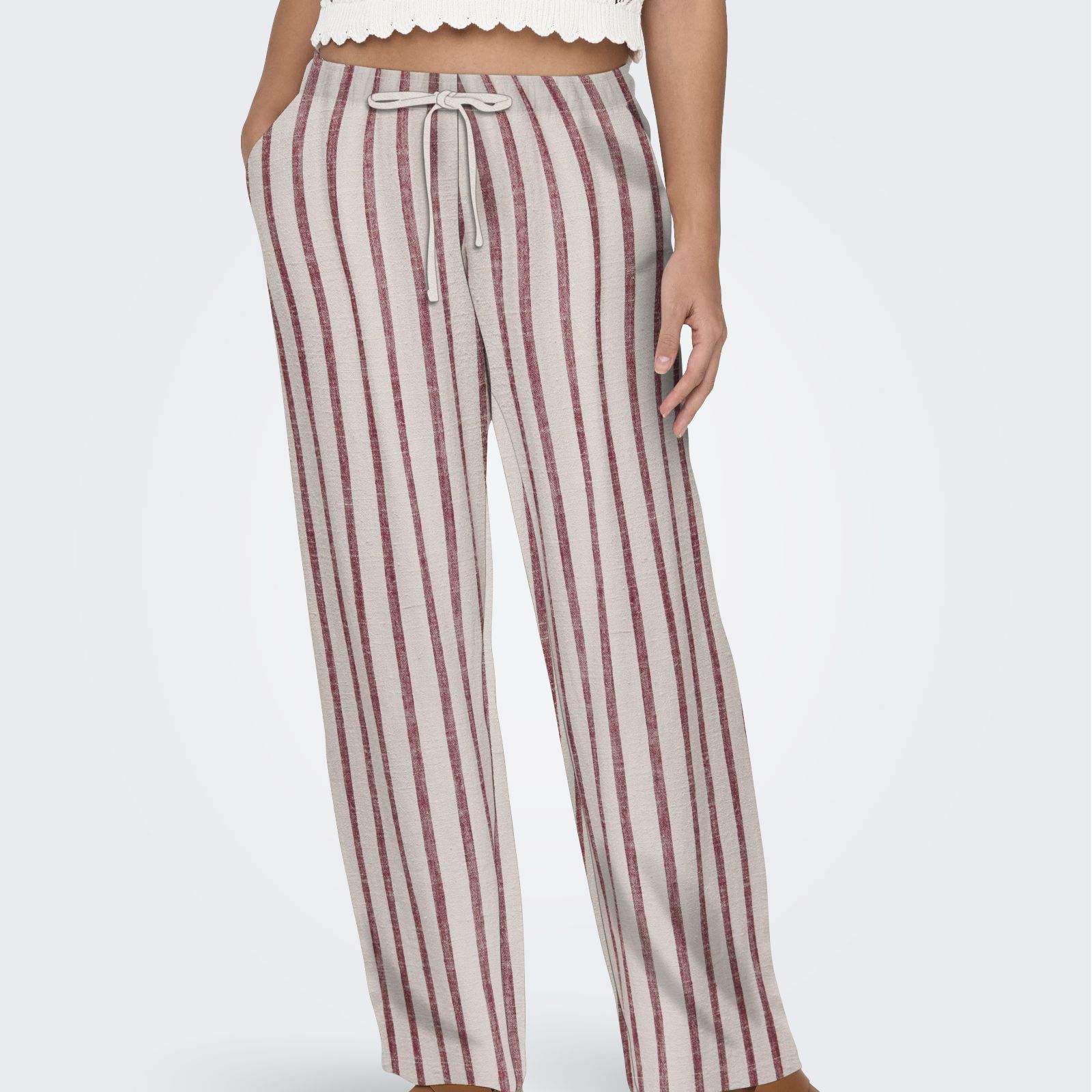Only Siesta 30" Linen Blend Pull Up Trouser
