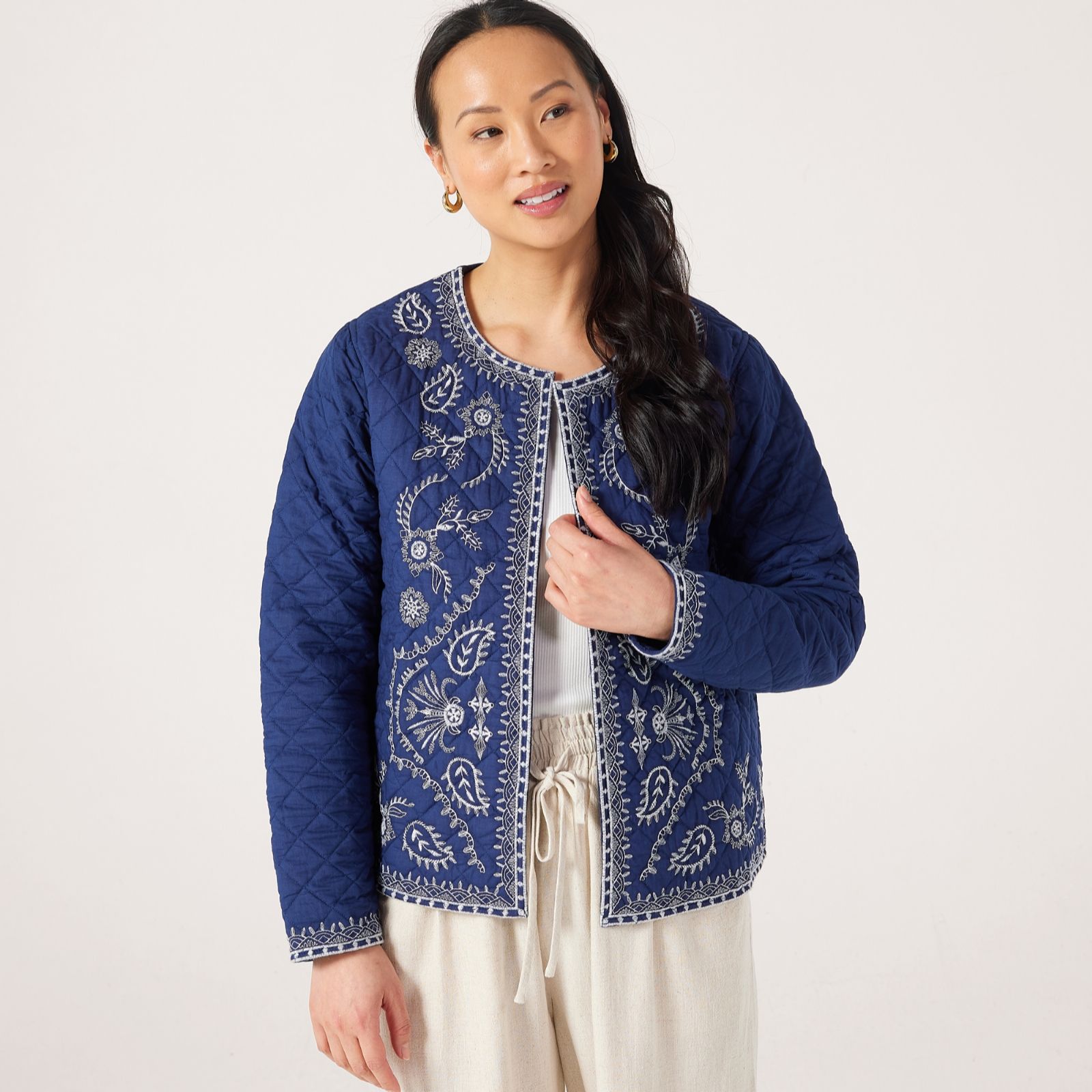 Izabel London Embroidered Reversable Jacket