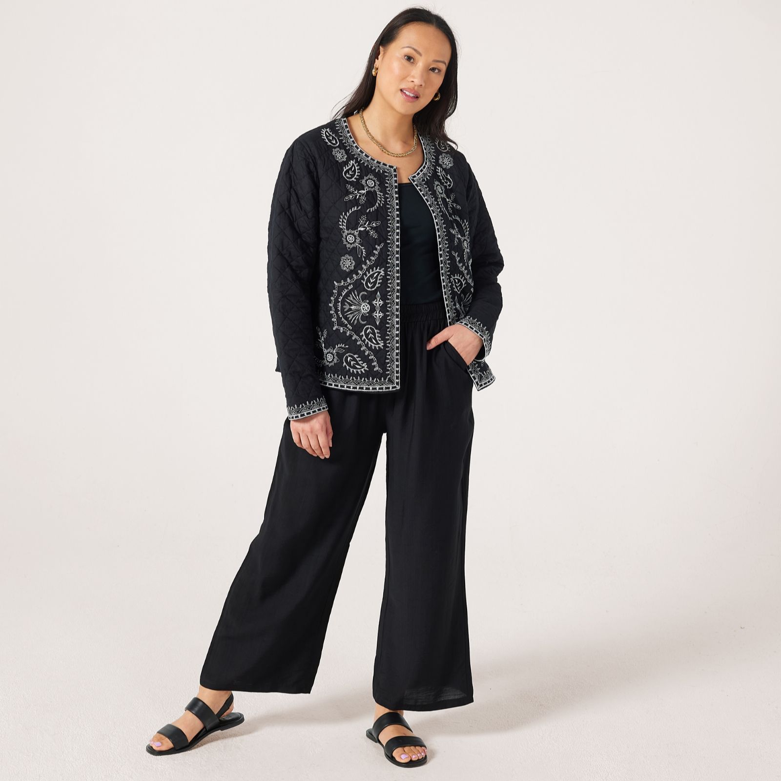 Izabel London Embroidered Reversable Jacket