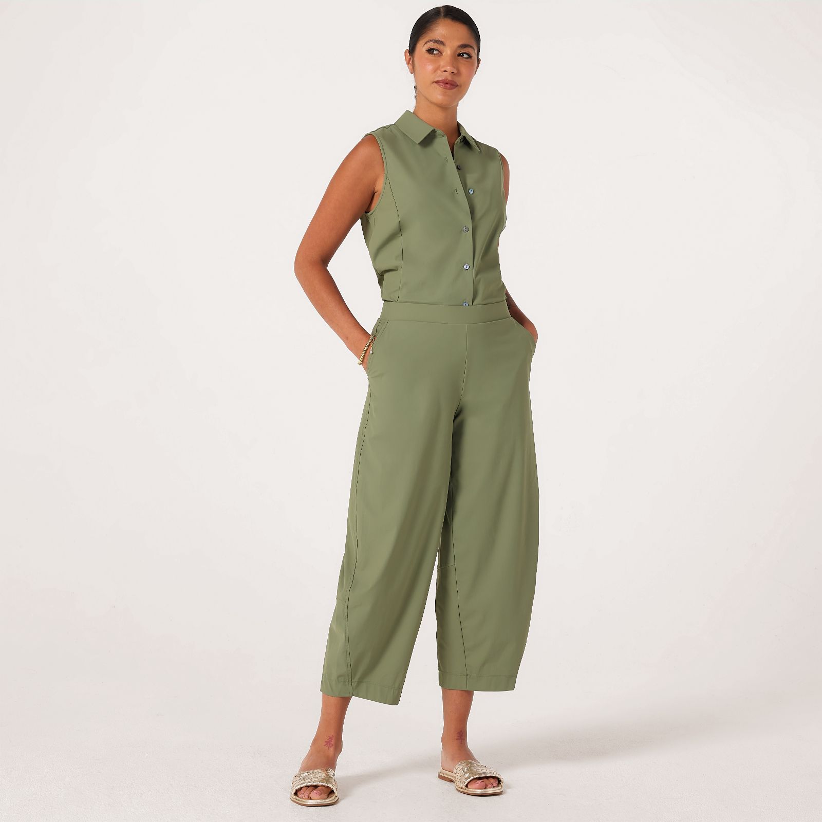 MarlaWynne Collection Stretch Tech Lantern Trouser