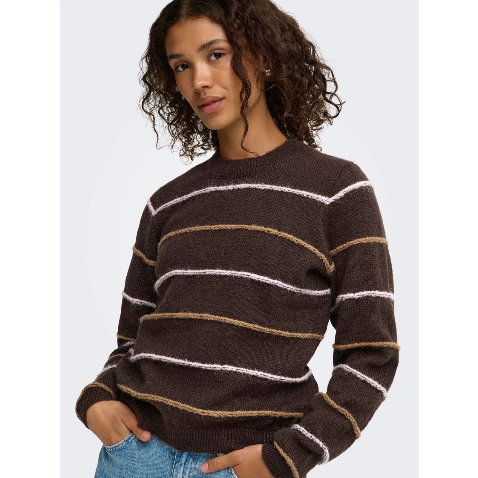 JDY Sigrid Stripe Detail Knitted Jumper