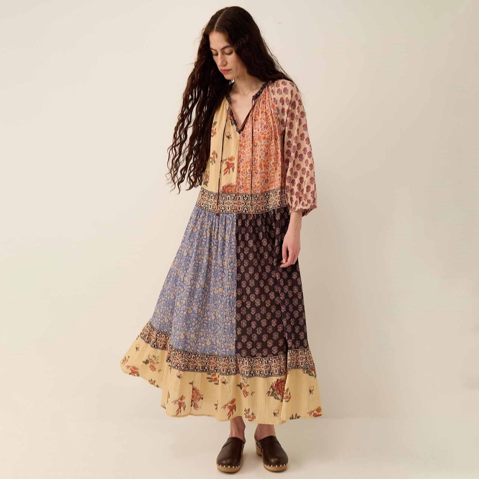 East Loran Patch Print Cotton Dress