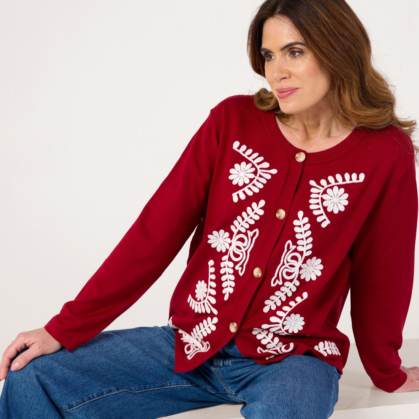Izabel London Embroidery Cardigan