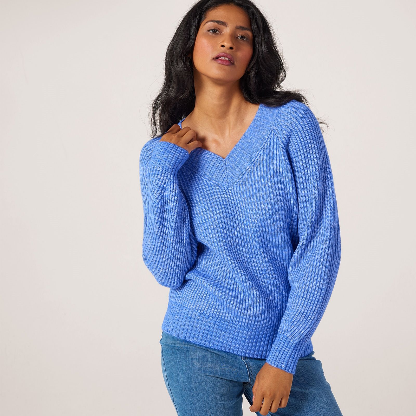 Ruth Langsford V-Neck Blouson Sleeve Jumper