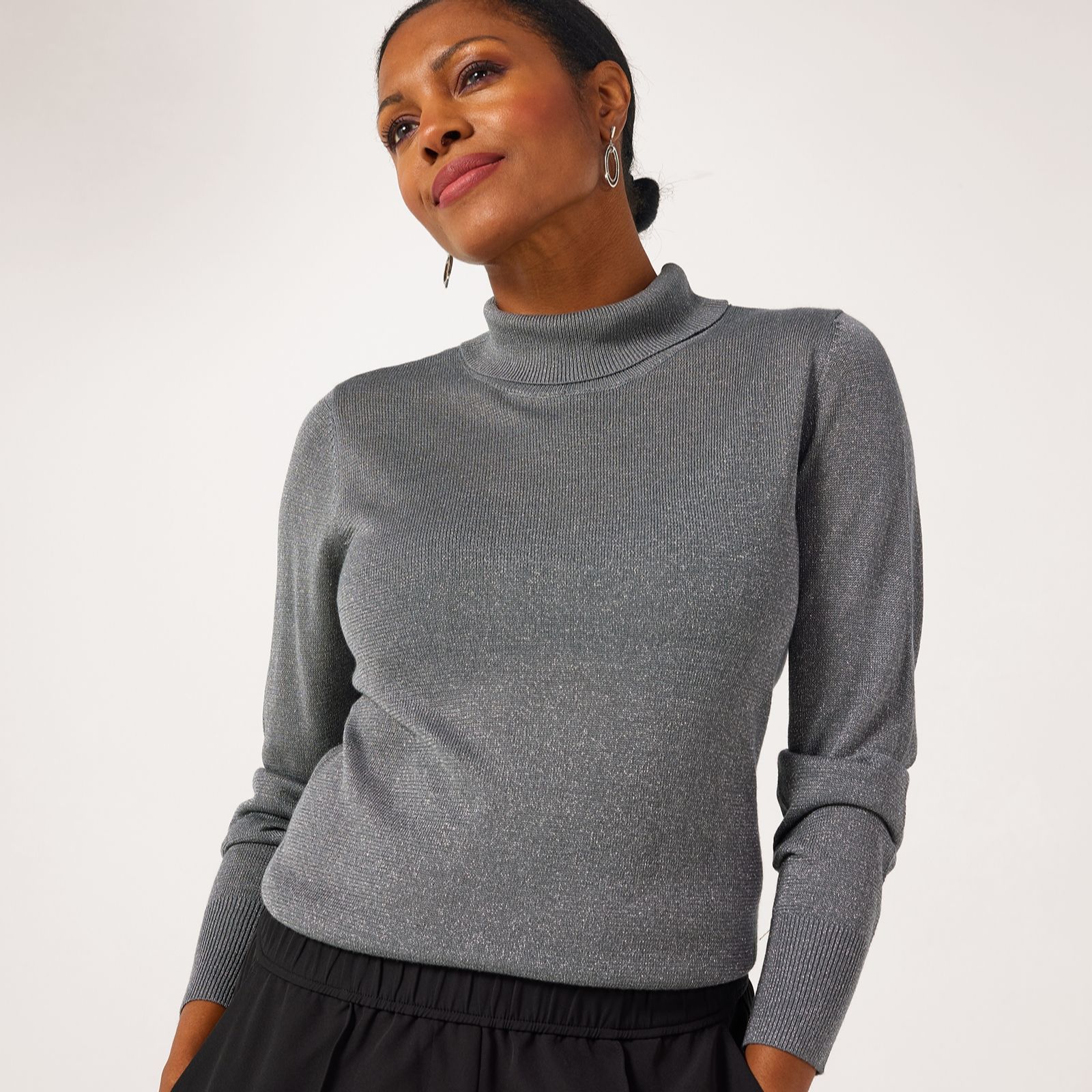 Ruth Langsford Turtleneck Shimmer Jumper
