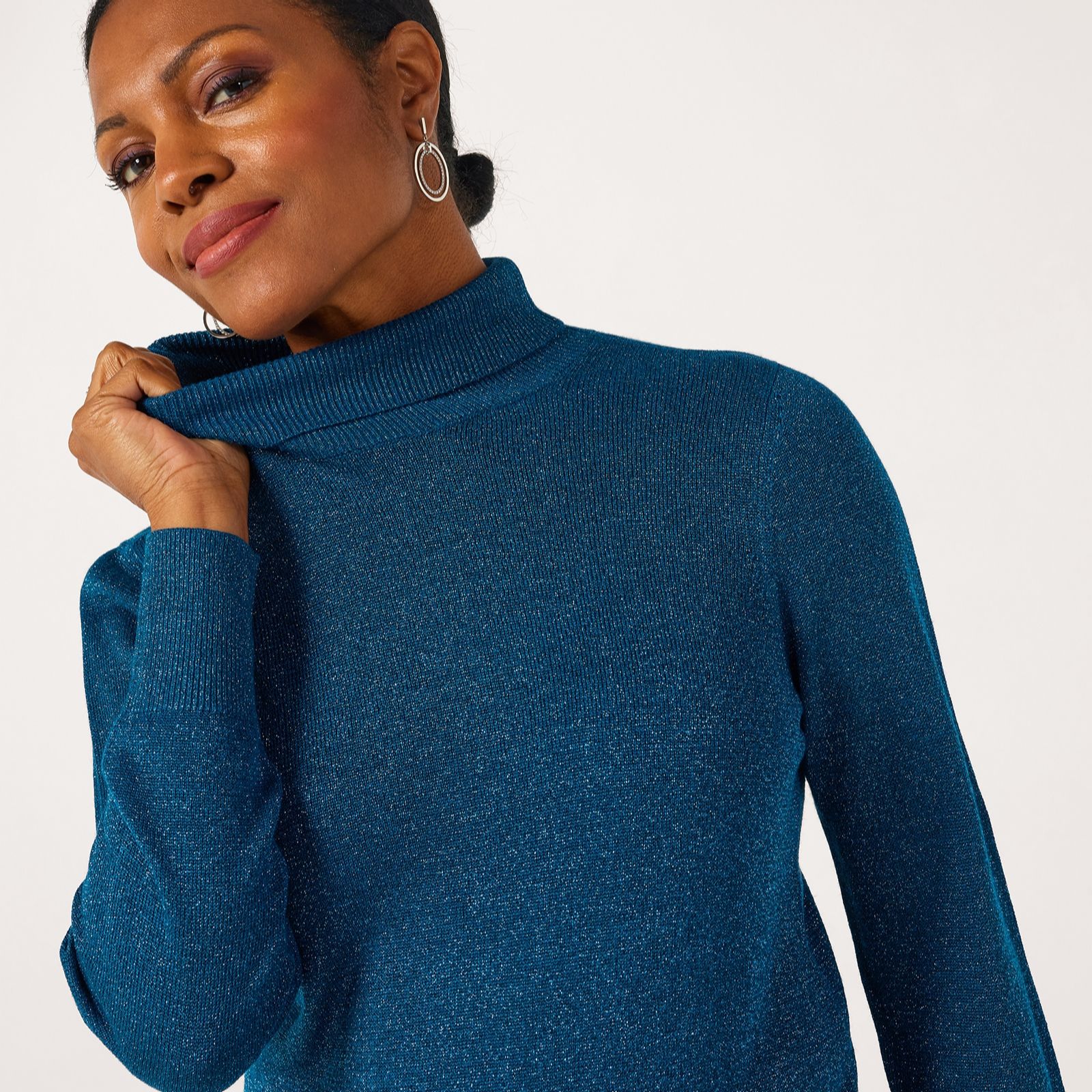 Ruth Langsford Turtleneck Shimmer Jumper