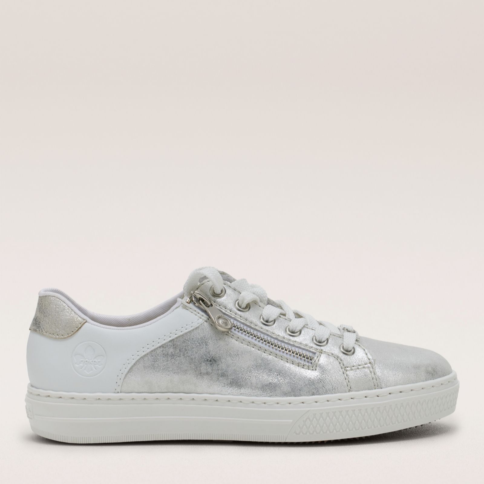 Outlet Rieker Leather Zip Trainer