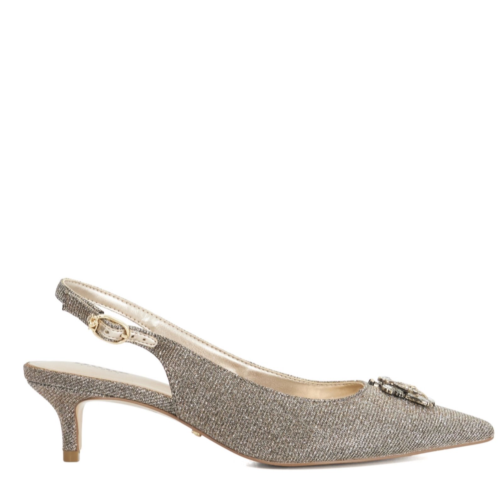 Dune London Context Bug Embllished Kitten Heel
