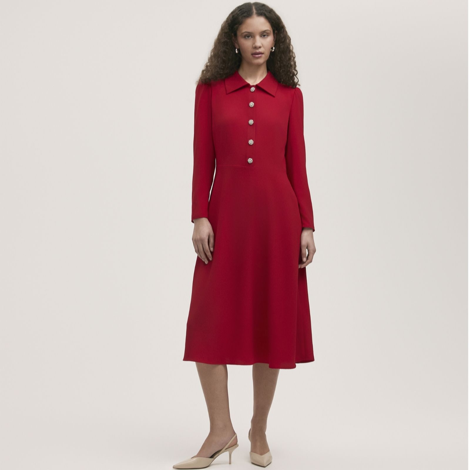 Finery London Lucia Rich Crepe Dress Standard