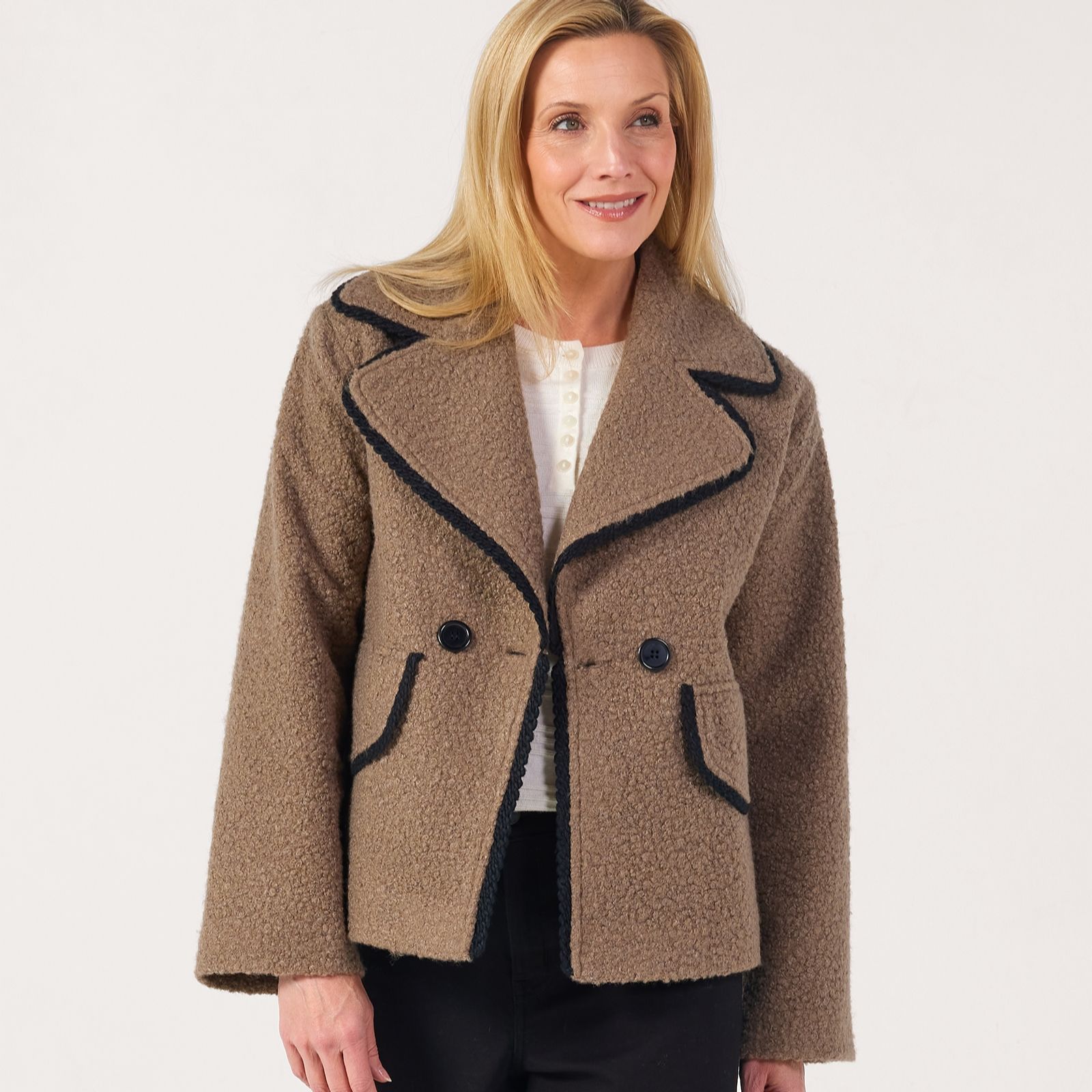 Helene Berman Contrast Trim Cosy Jacket