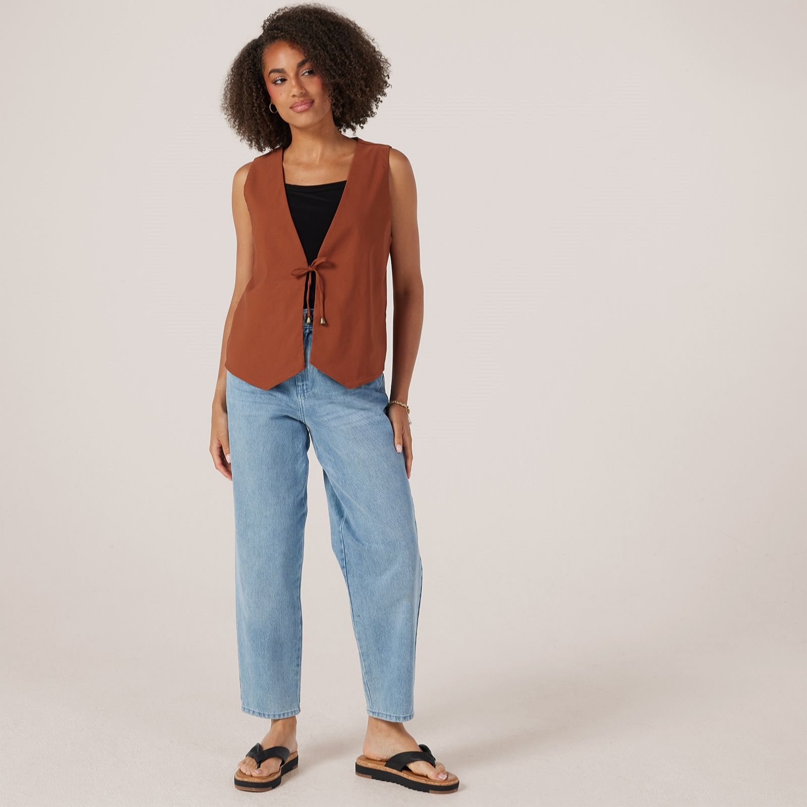 Kim & Co Soft Millennium Tie Front Waistcoat
