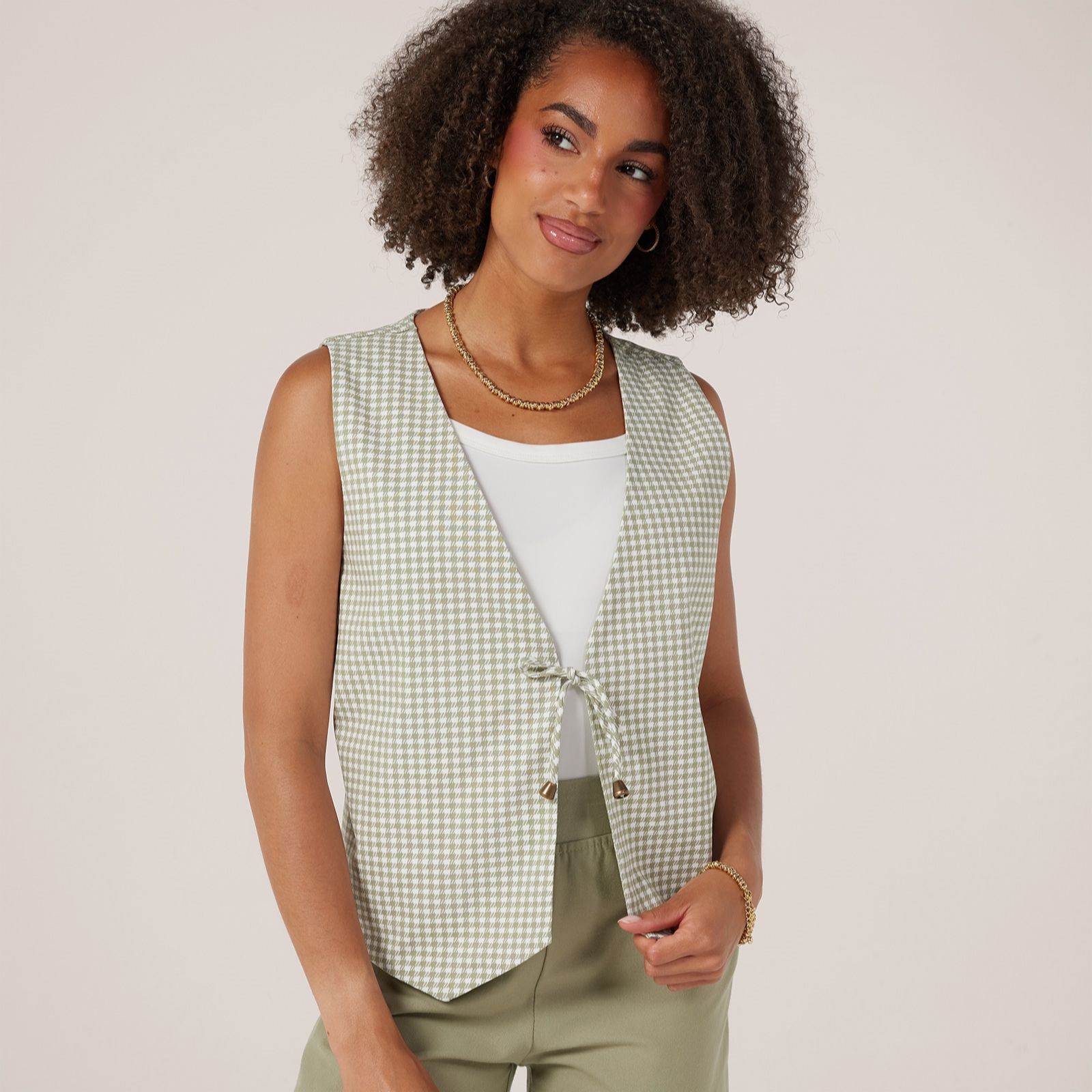 Kim & Co Soft Millennium Tie Front Waistcoat