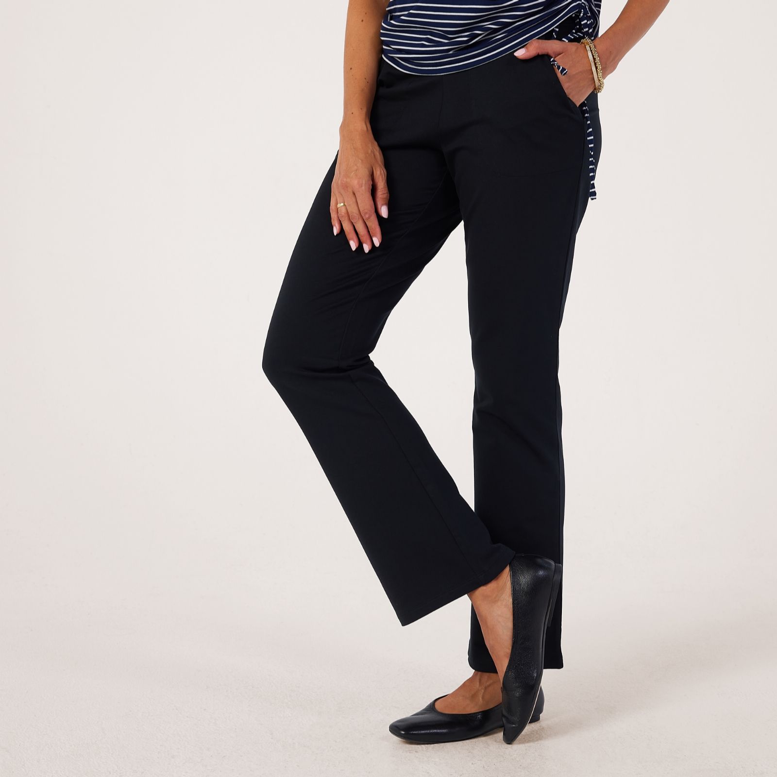Denim & Co. French Terry Bootcut Trouser Petite