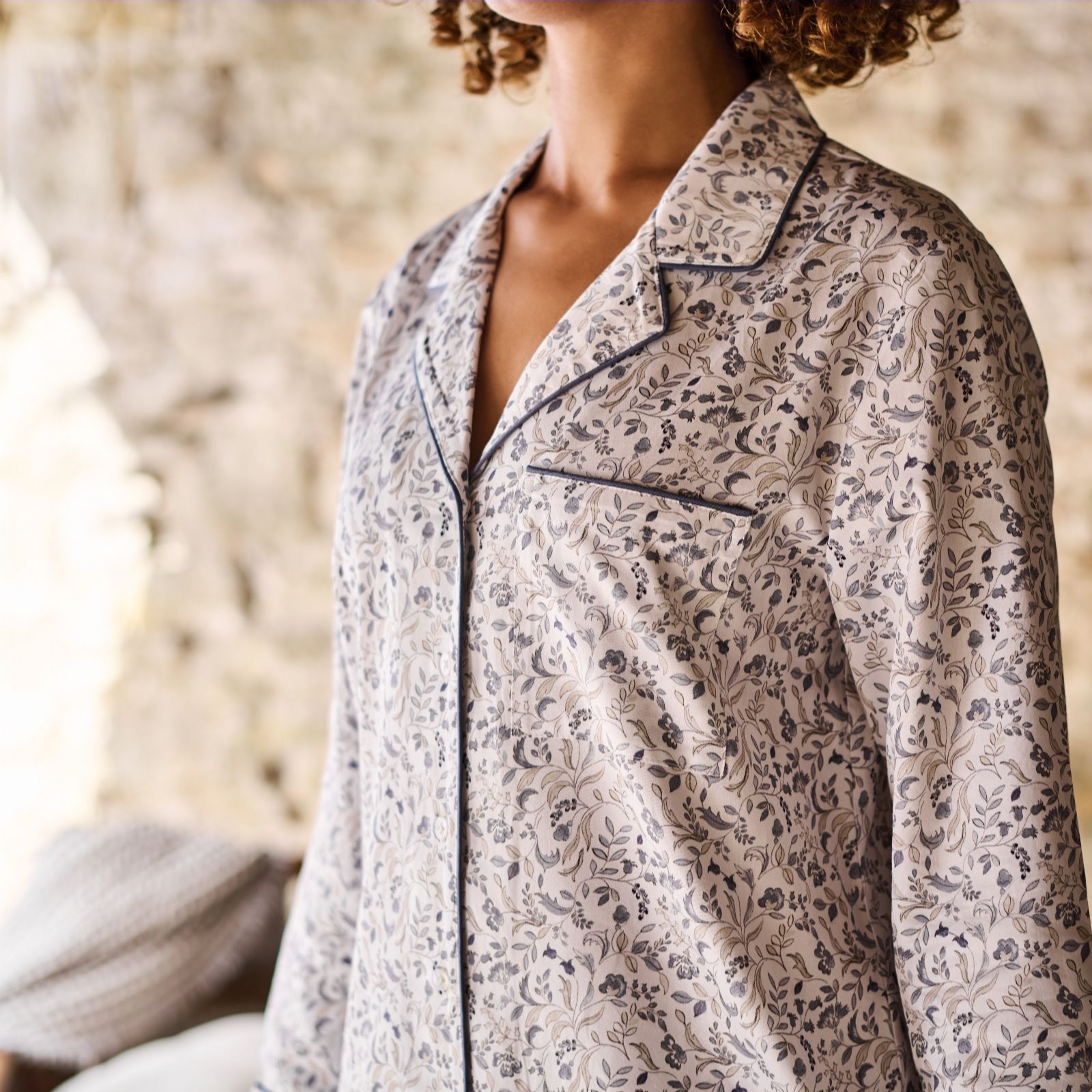 Christy Ditsy Gingham Full Length 100% Cotton Pyjama Set