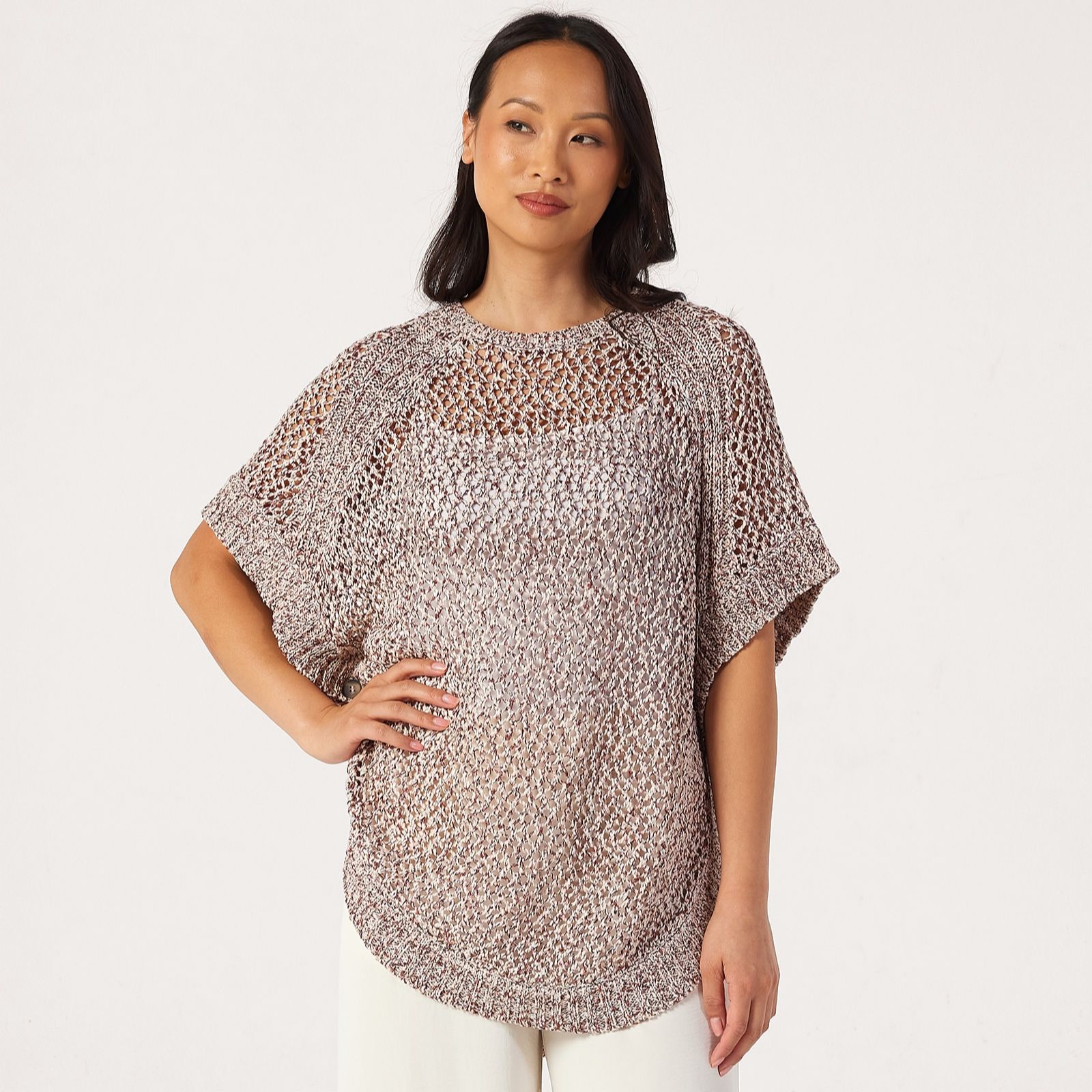 MarlaWynne 2-Tone Marl Open Stitch Jumper