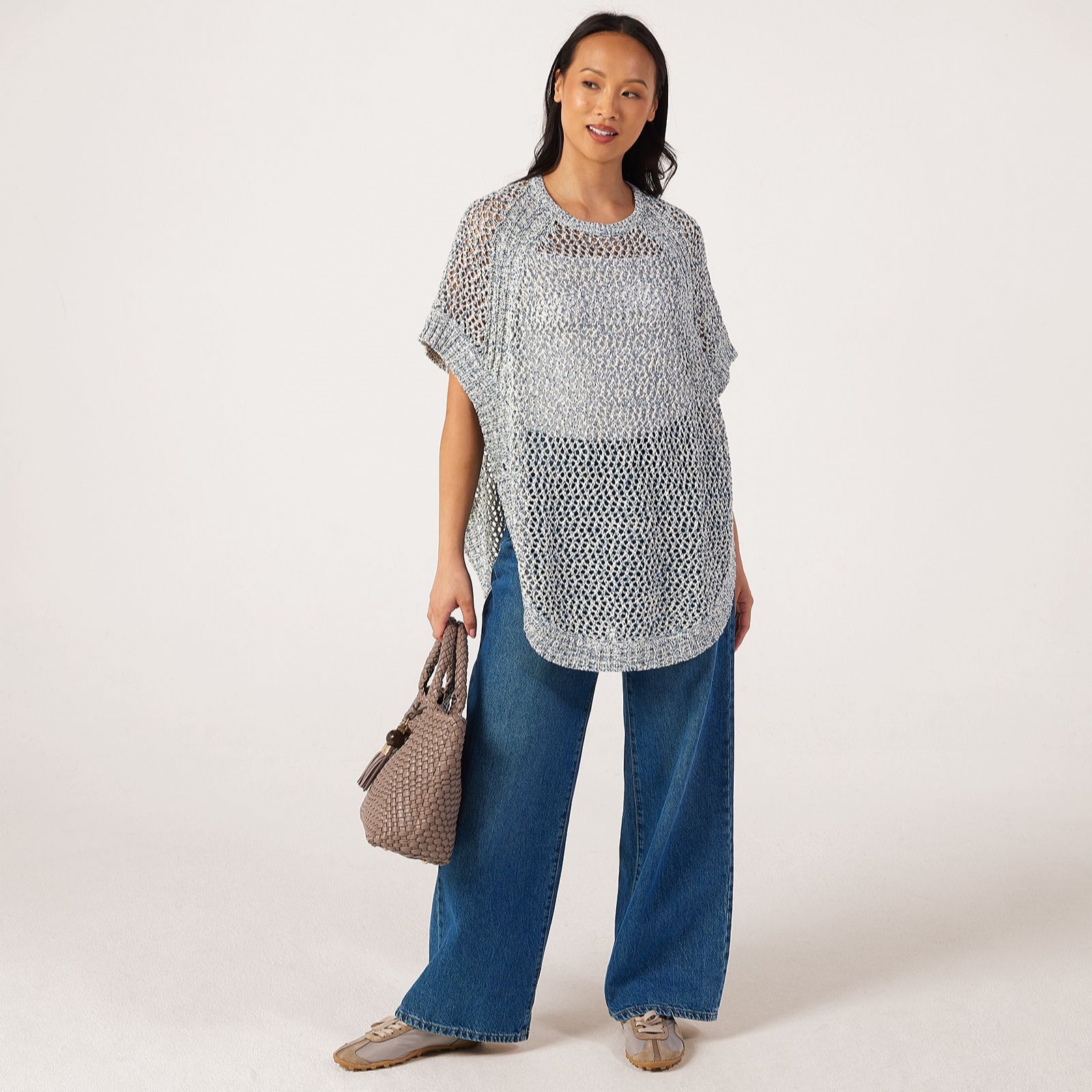 MarlaWynne 2-Tone Marl Open Stitch Jumper