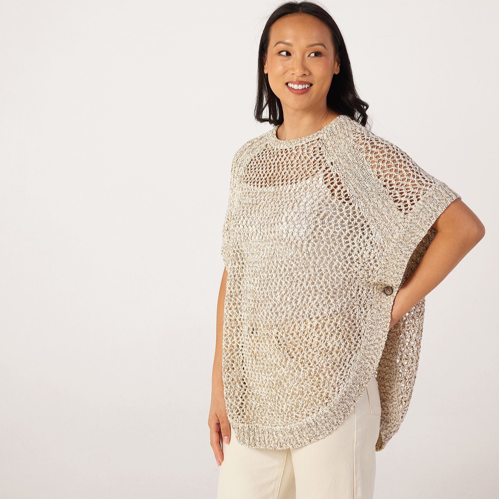 MarlaWynne 2-Tone Marl Open Stitch Jumper