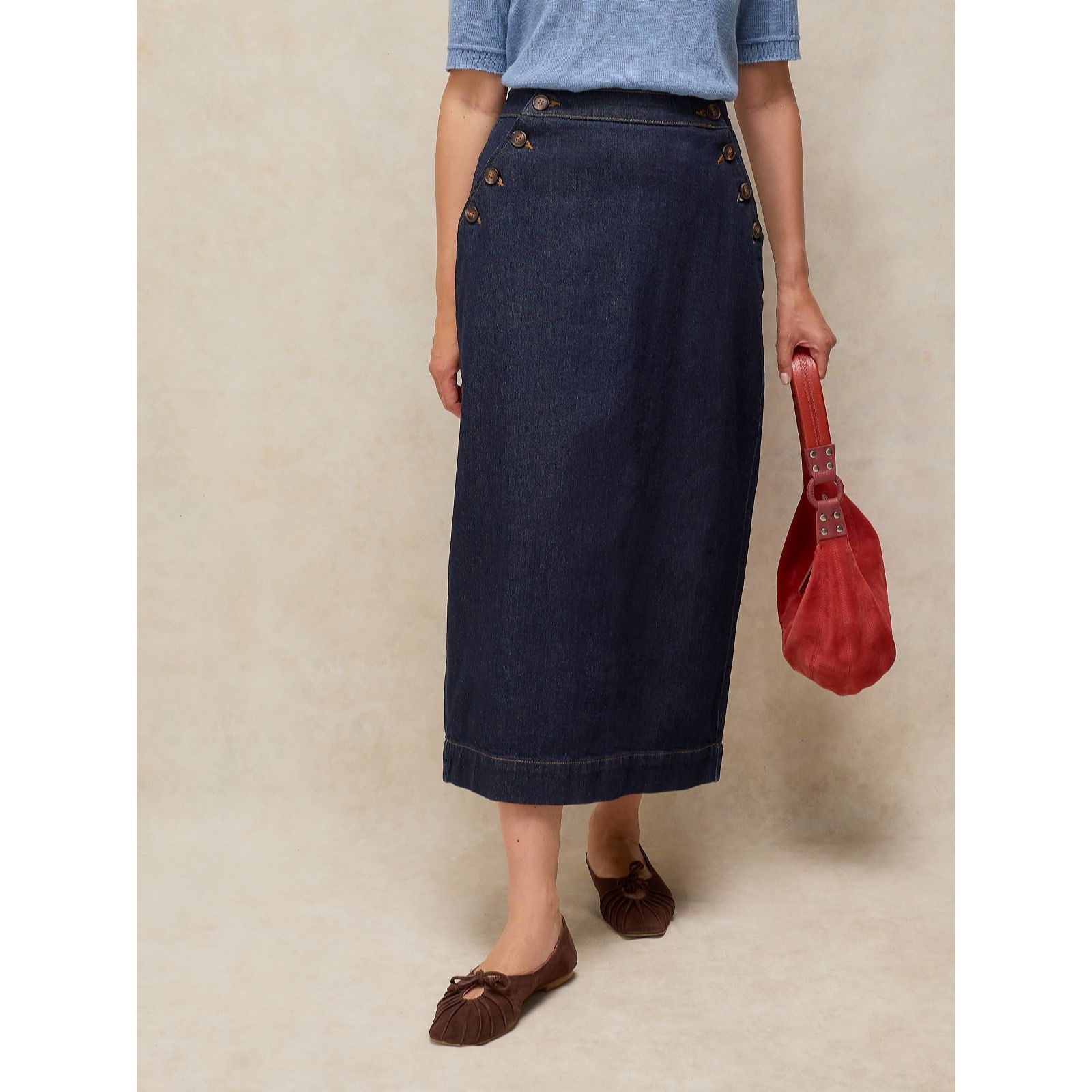 White Stuff Reese Denim Maxi Skirt