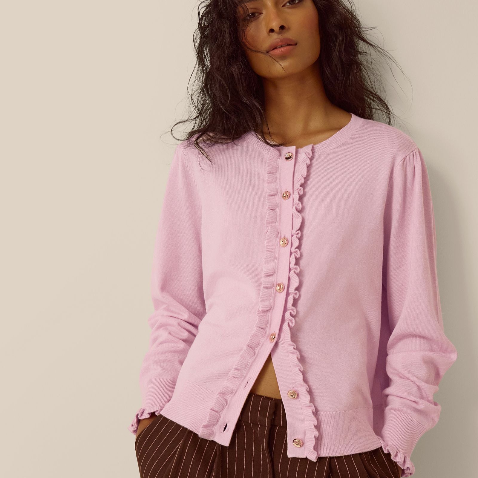 Monsoon Ruby Ruffle Detail Cardigan