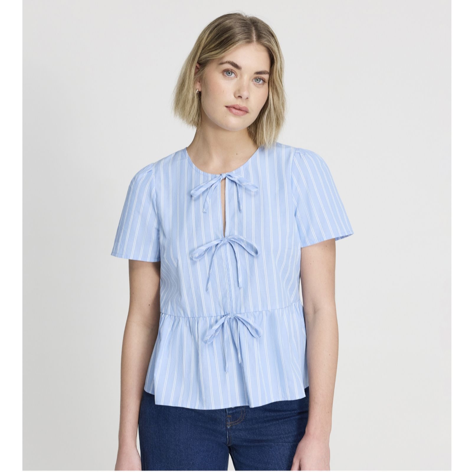 Finery London 100% Cotton Bridie Stripe Top