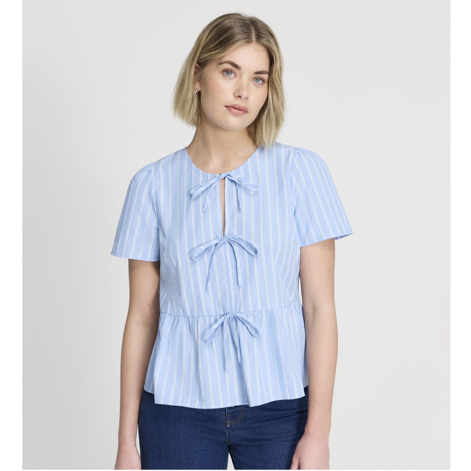 Finery London 100% Cotton Bridie Stripe Top
