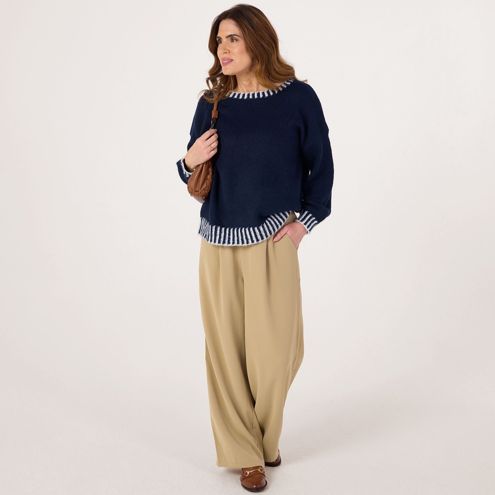 Izabel London Contrast Stitch Jumper