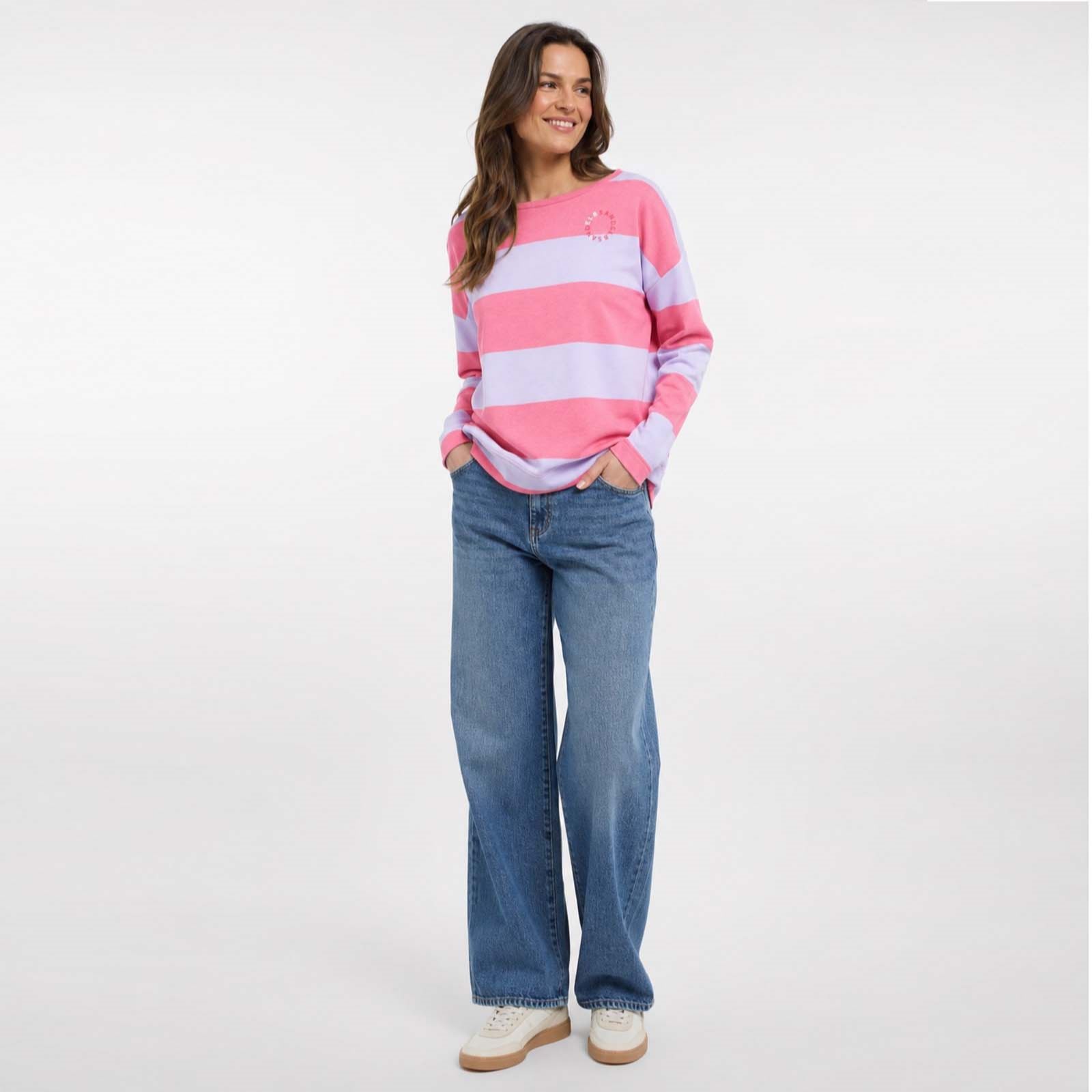 Elbsand Leisurewear Hilma Striped Sweat Top
