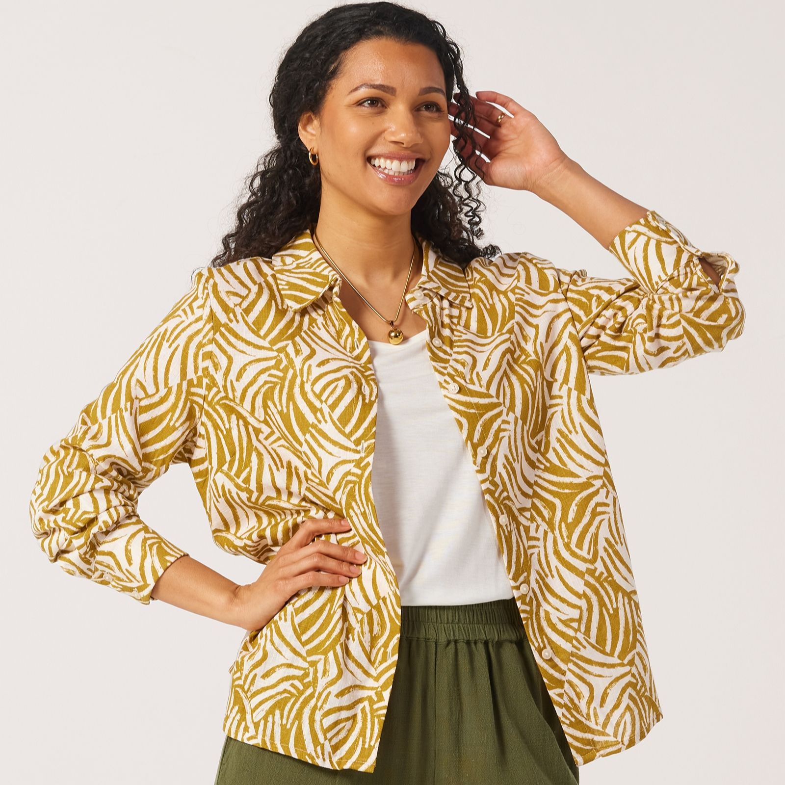 Ruth Langsford Printed Linen Shirt