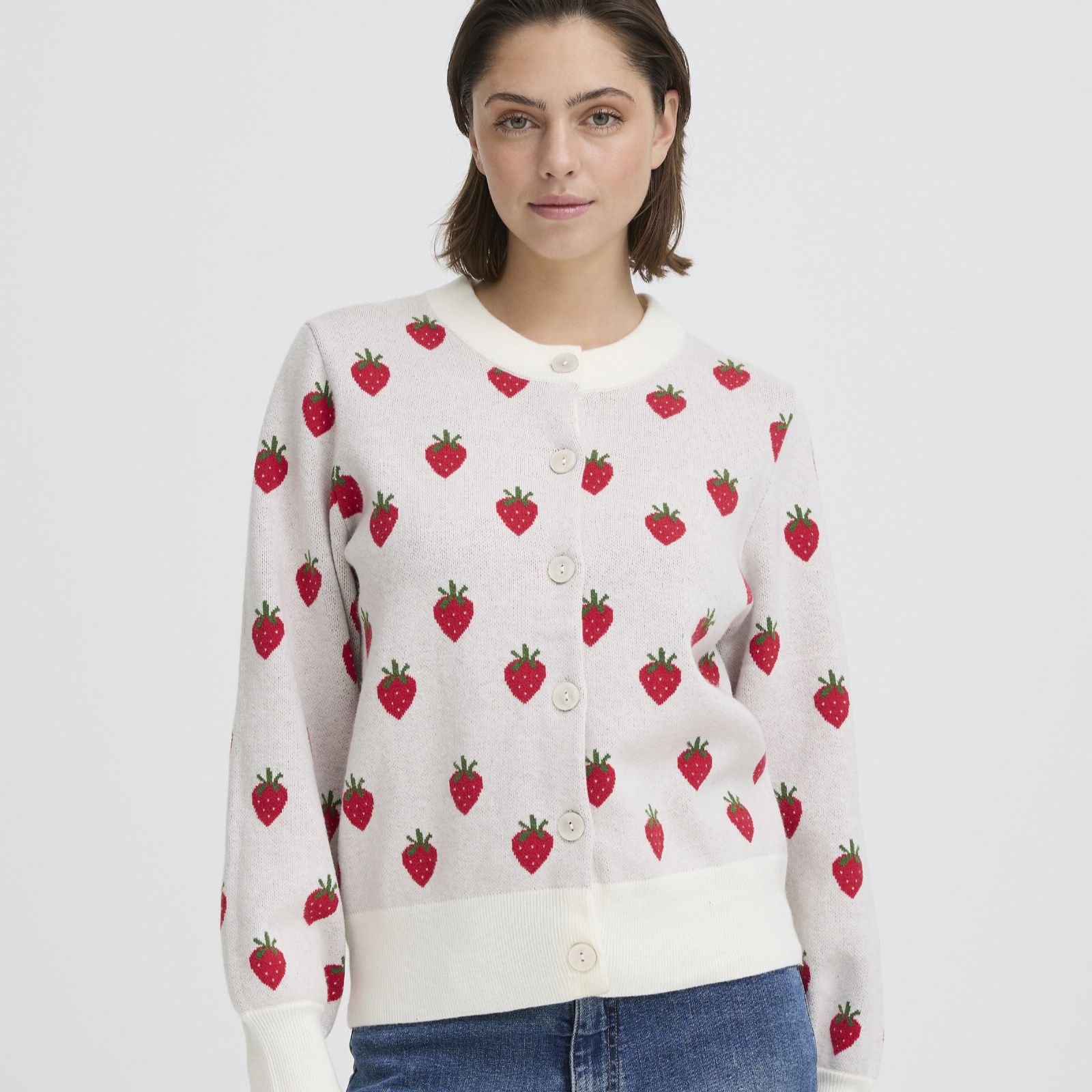 Ichi Brielle Pattern Cardigan