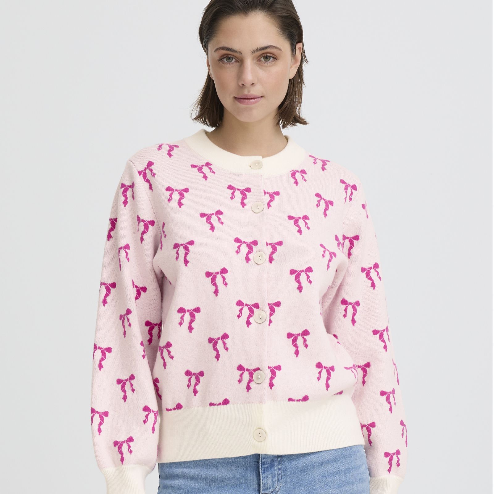 Ichi Brielle Pattern Cardigan