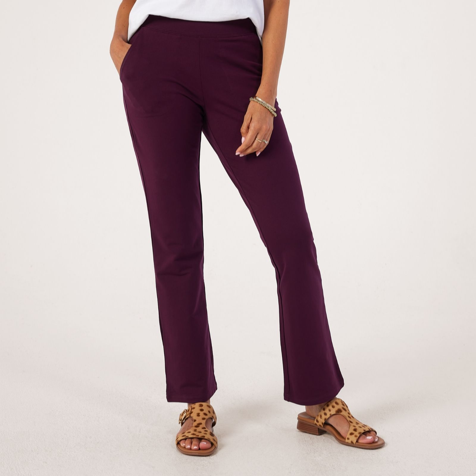Denim & Co. French Terry Bootcut Trouser Standard
