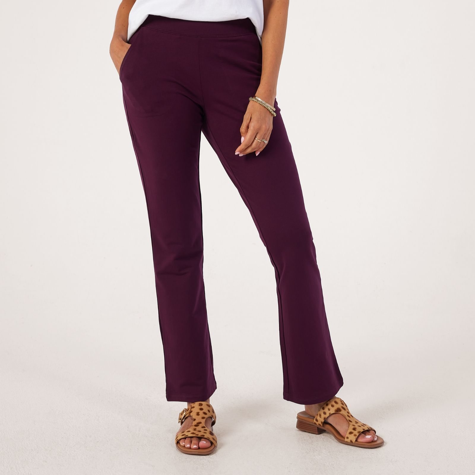 Denim & Co. French Terry Bootcut Trouser Standard