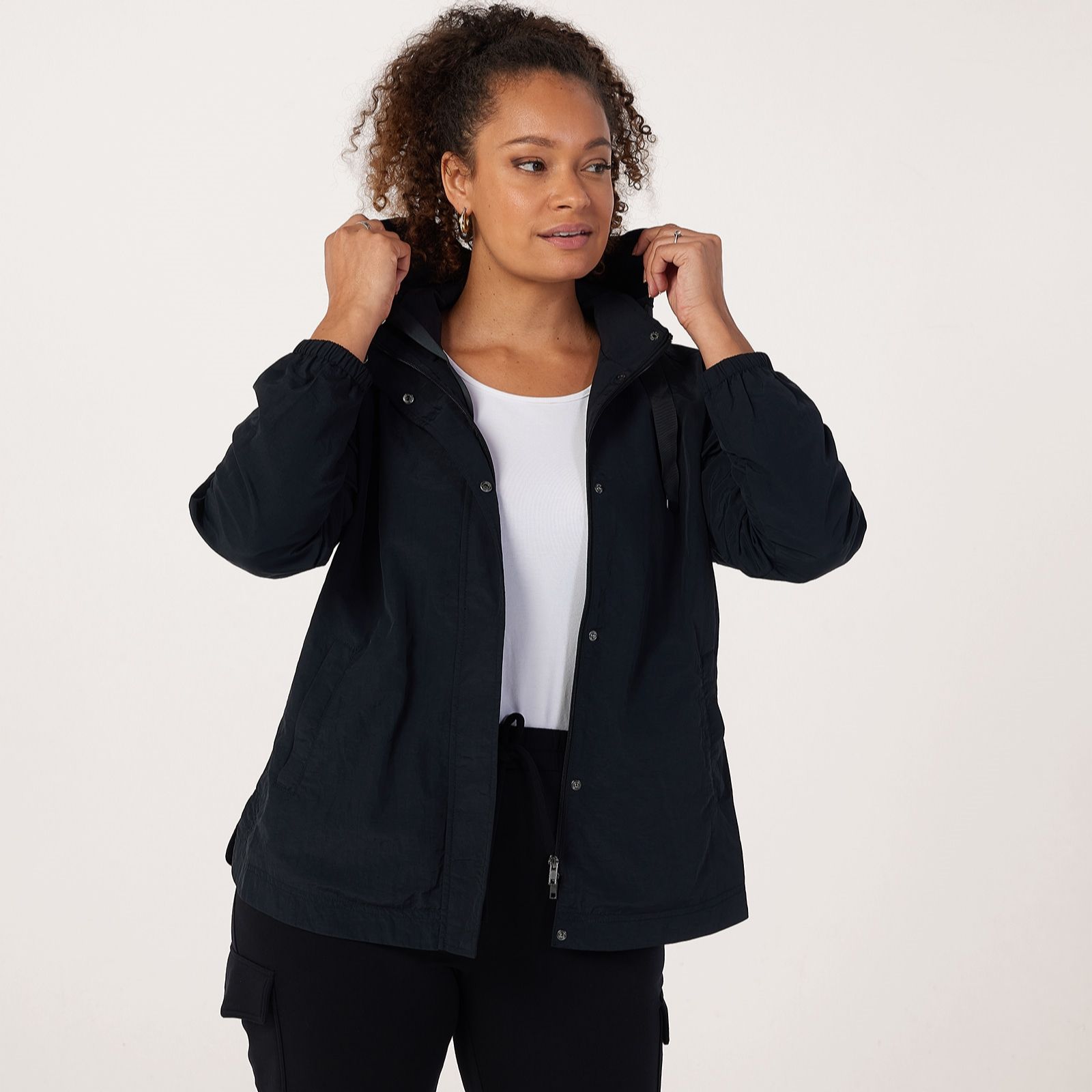 Denim & Co. Short Lightweight Parka