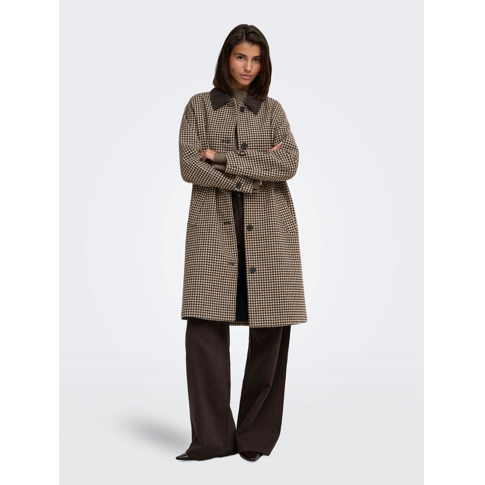 JDY Valerie Check Coat
