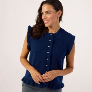 ICHI Povoke Knitted Frill Detail Waistcoat