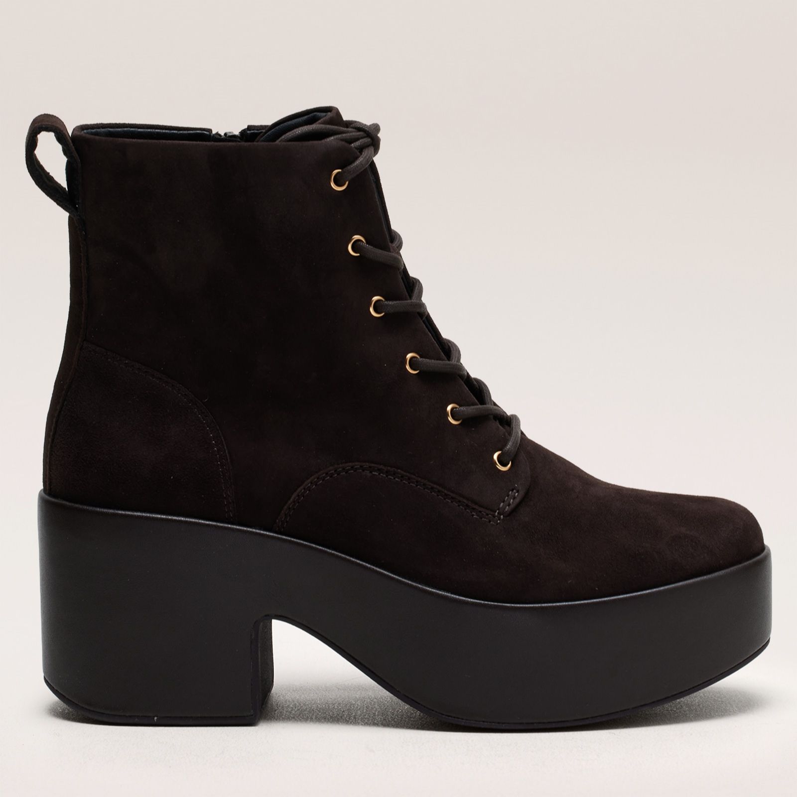 FitFlop Platfforms Suede Heeled Lace-Up Boots
