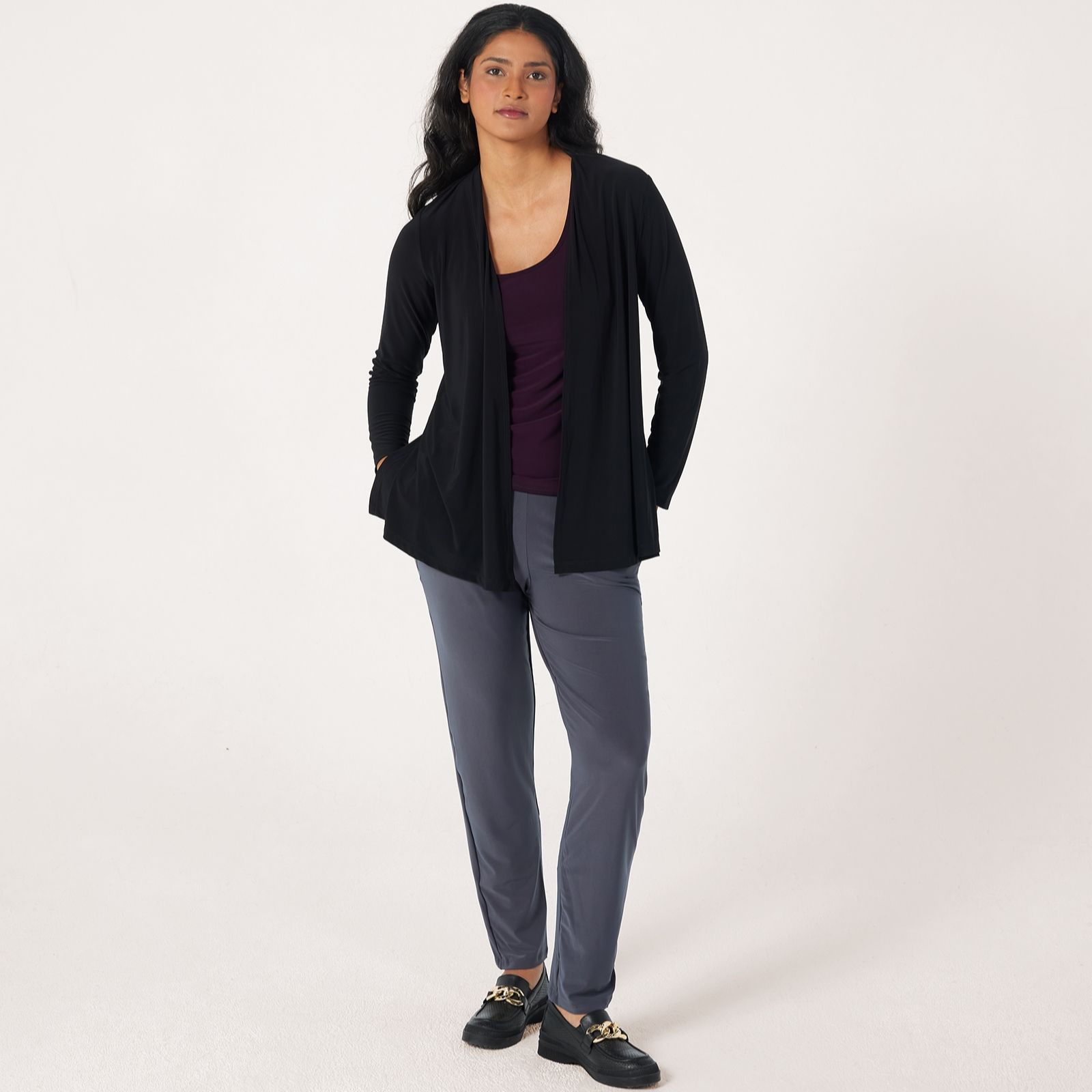 Kim & Co Deluxe Brazil Jersey Long Sleeve Cardigan