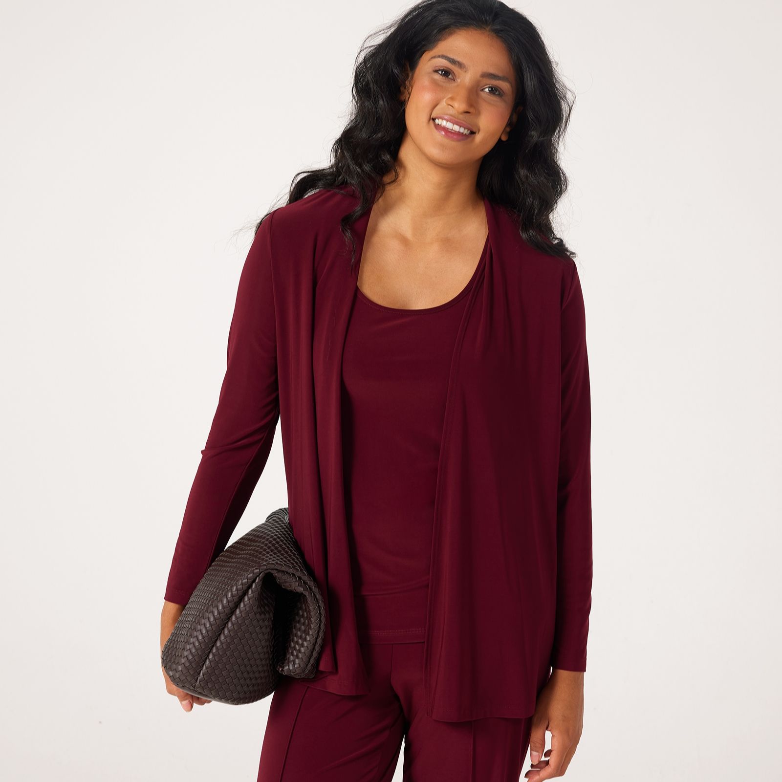 Kim & Co Deluxe Brazil Jersey Long Sleeve Cardigan