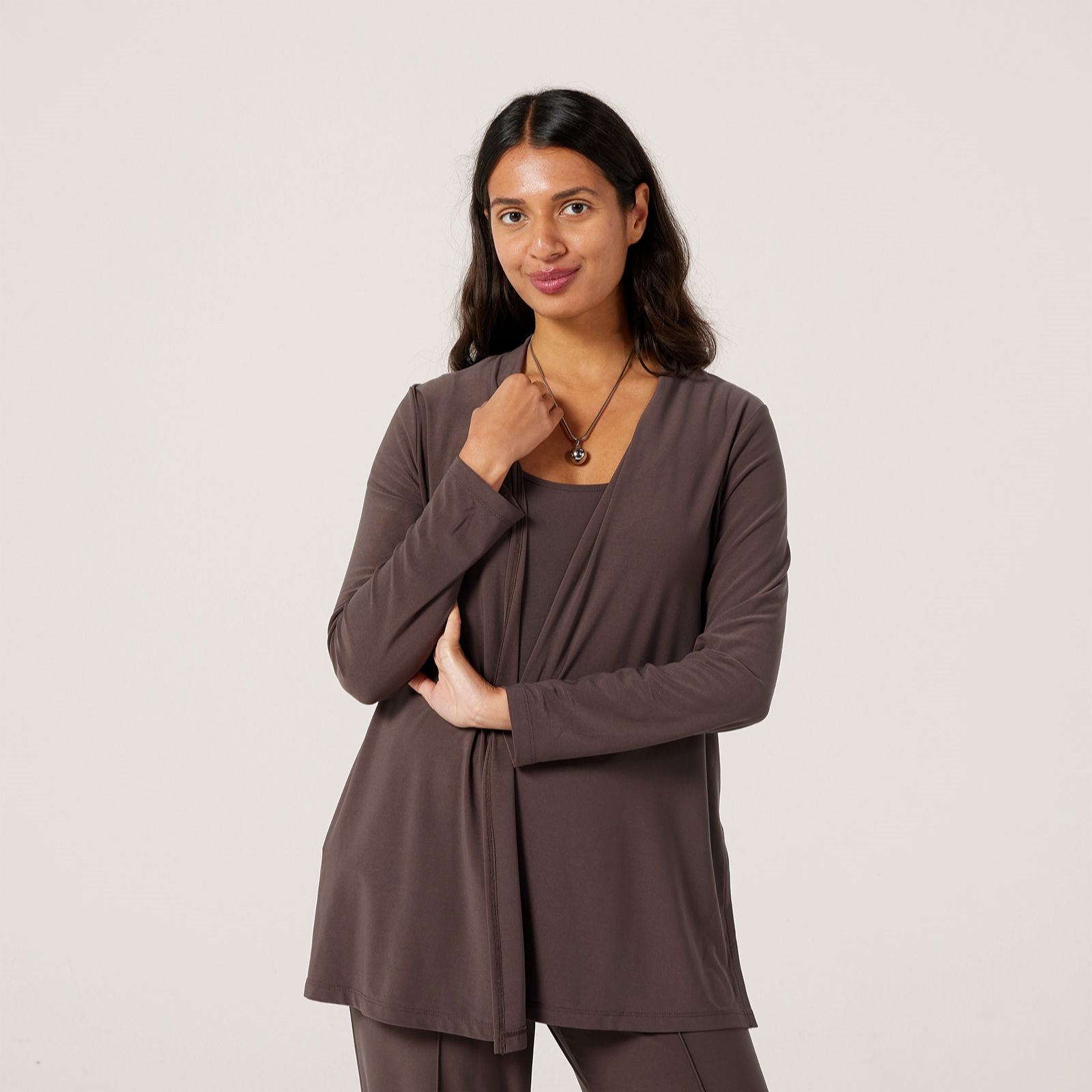 Kim & Co Deluxe Brazil Jersey Long Sleeve Cardigan
