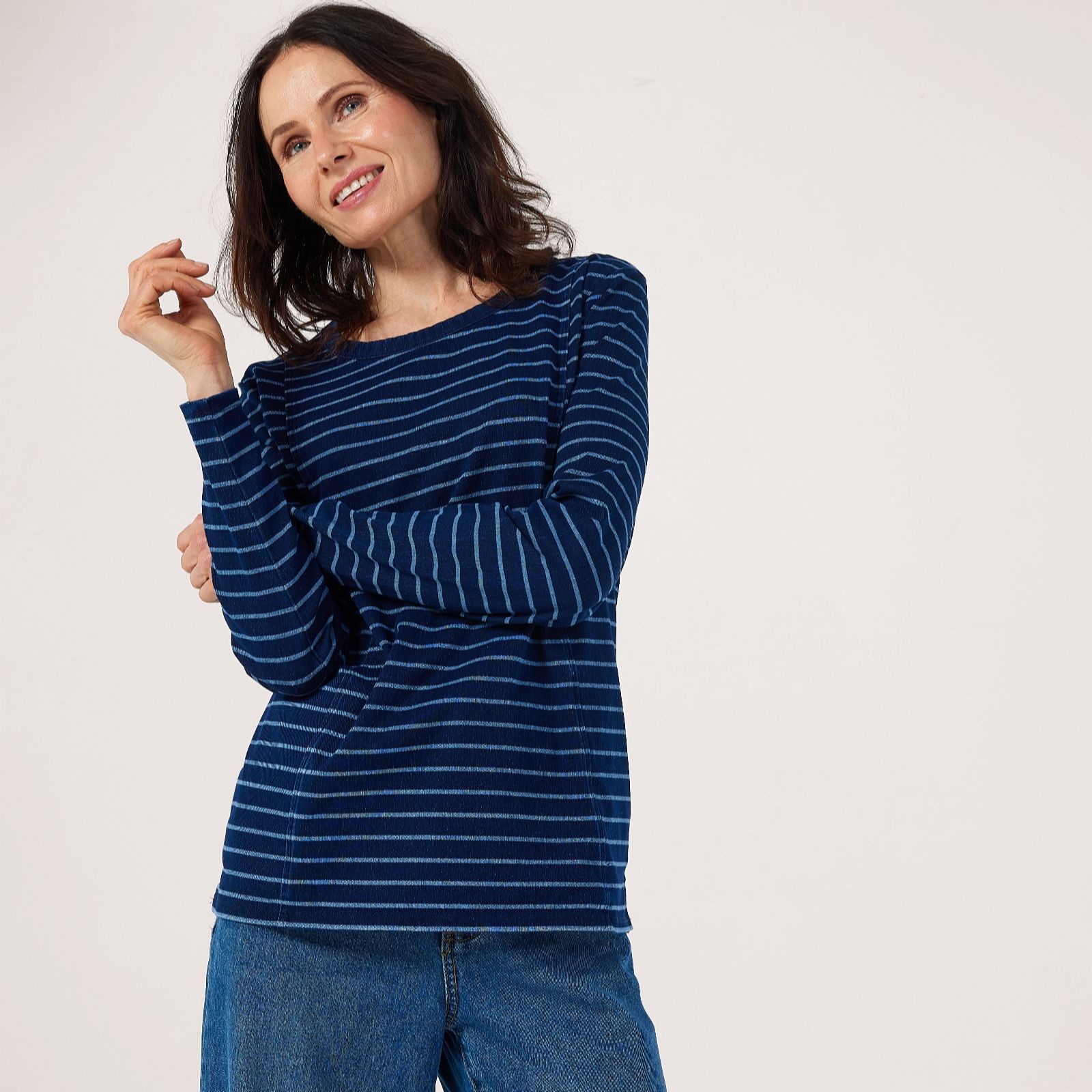 Denim & Co. Comfy Long Sleeve Top