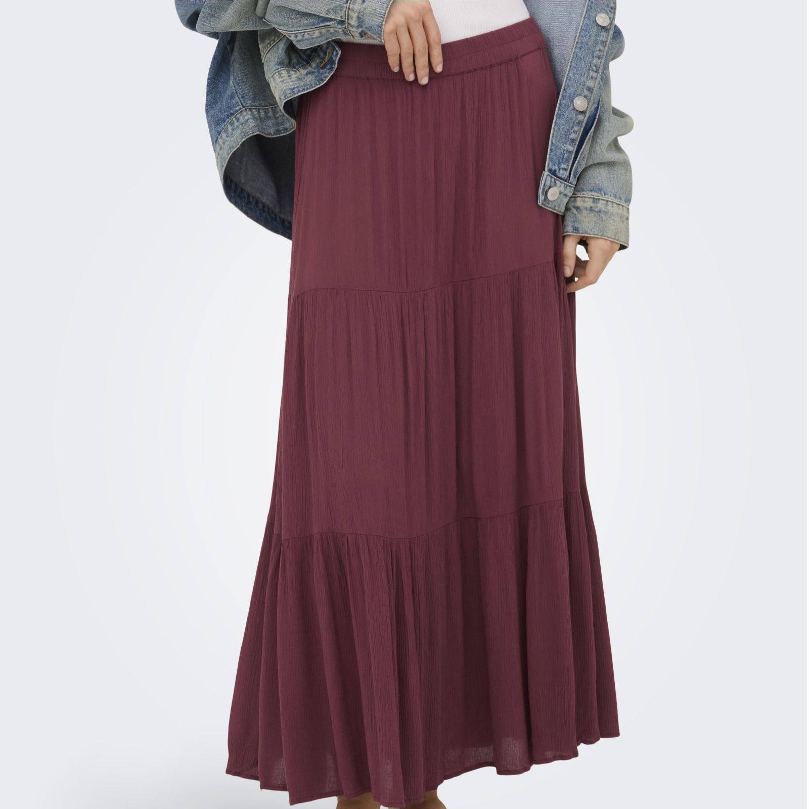 Only Mikka Tiered Ankle Skirt